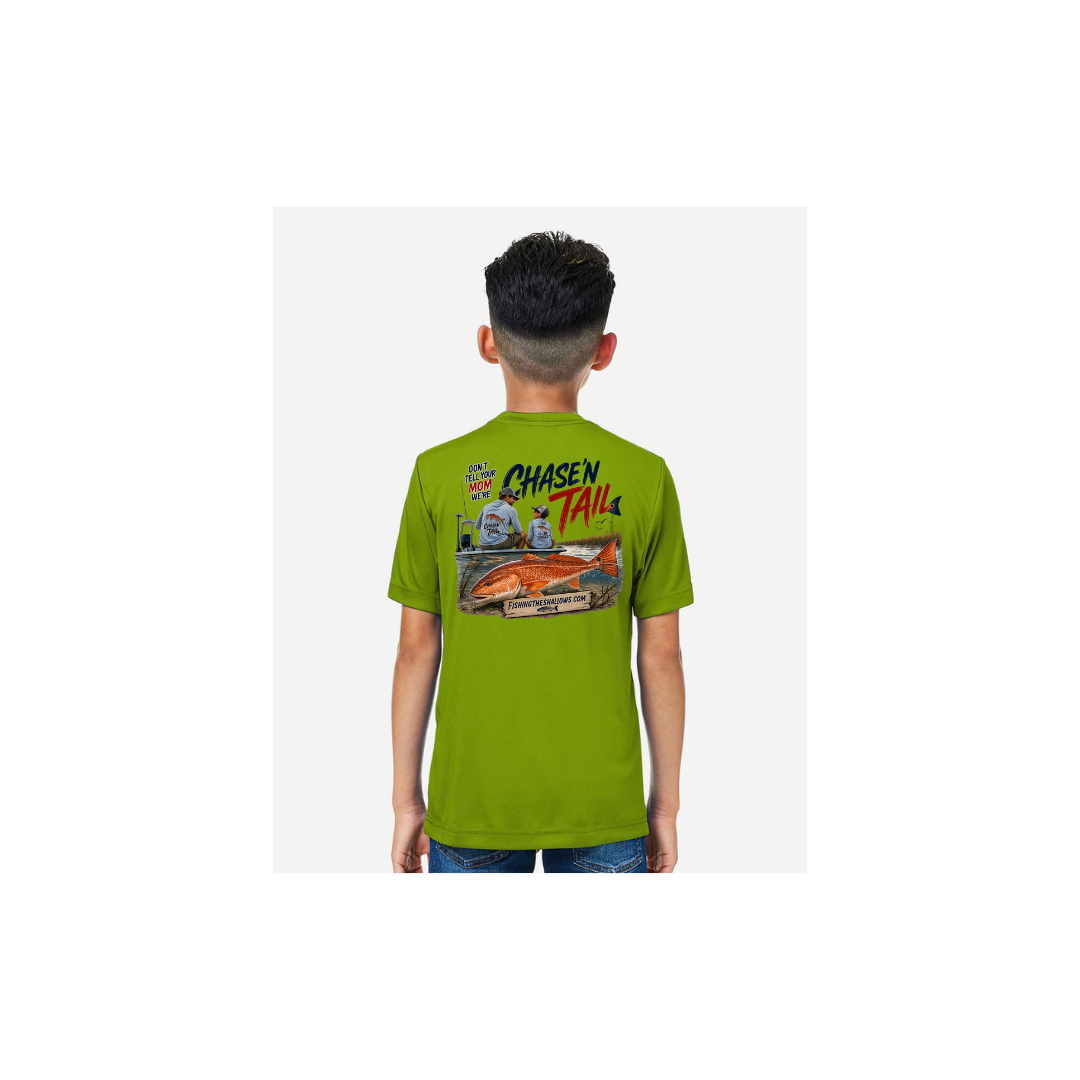 Dad and Son – Youth Short Sleeve in Acid Green - back view
