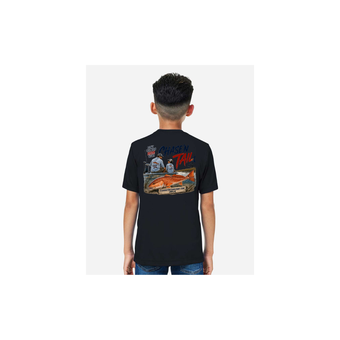 Dad and Son – Youth Short Sleeve in Black - back view
