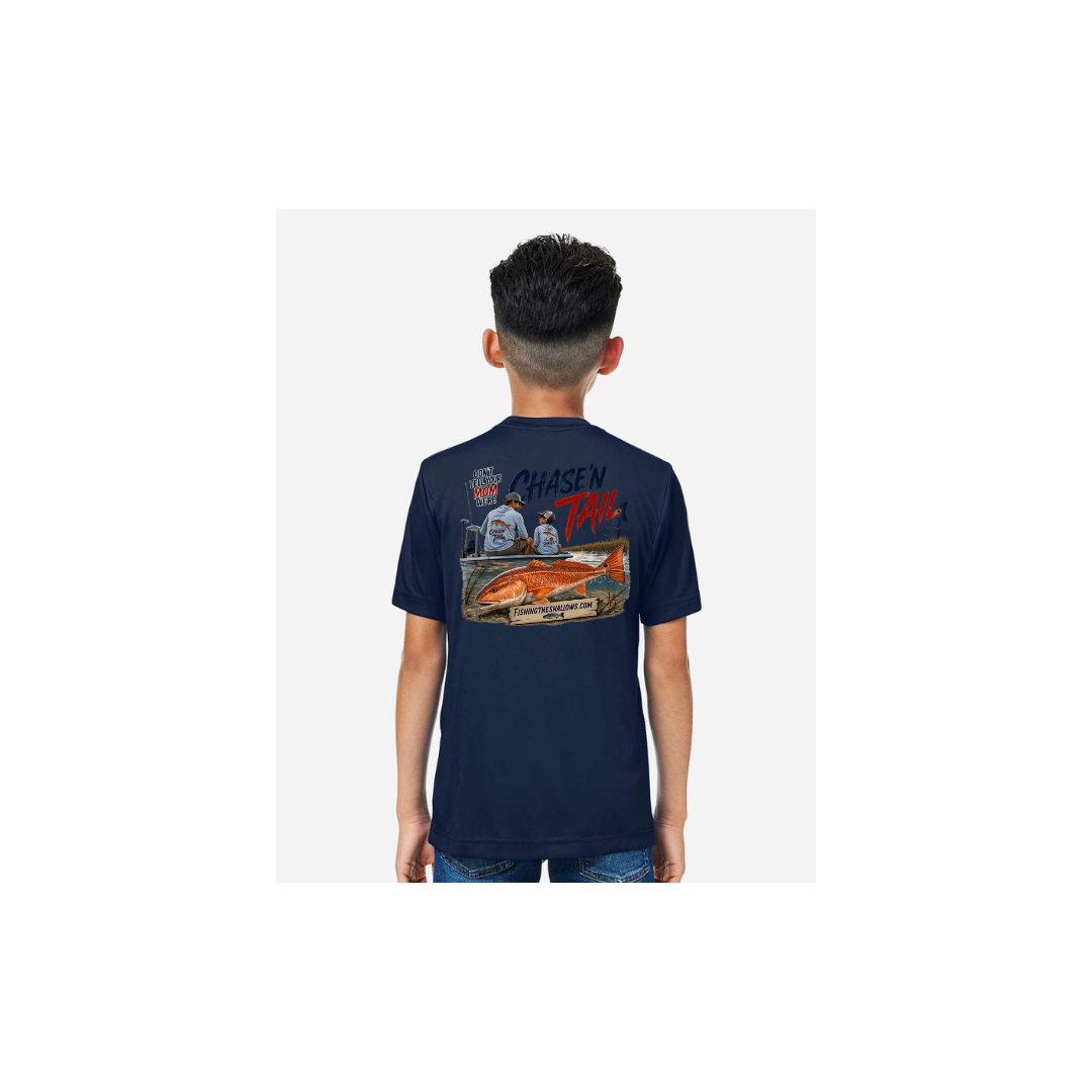 Dad and Son – Youth Short Sleeve in Classic Navy - back view