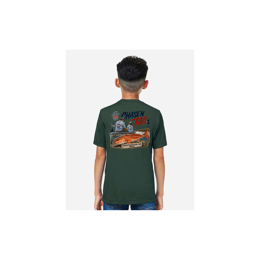 Dad and Son – Youth Short Sleeve in Forest - back view