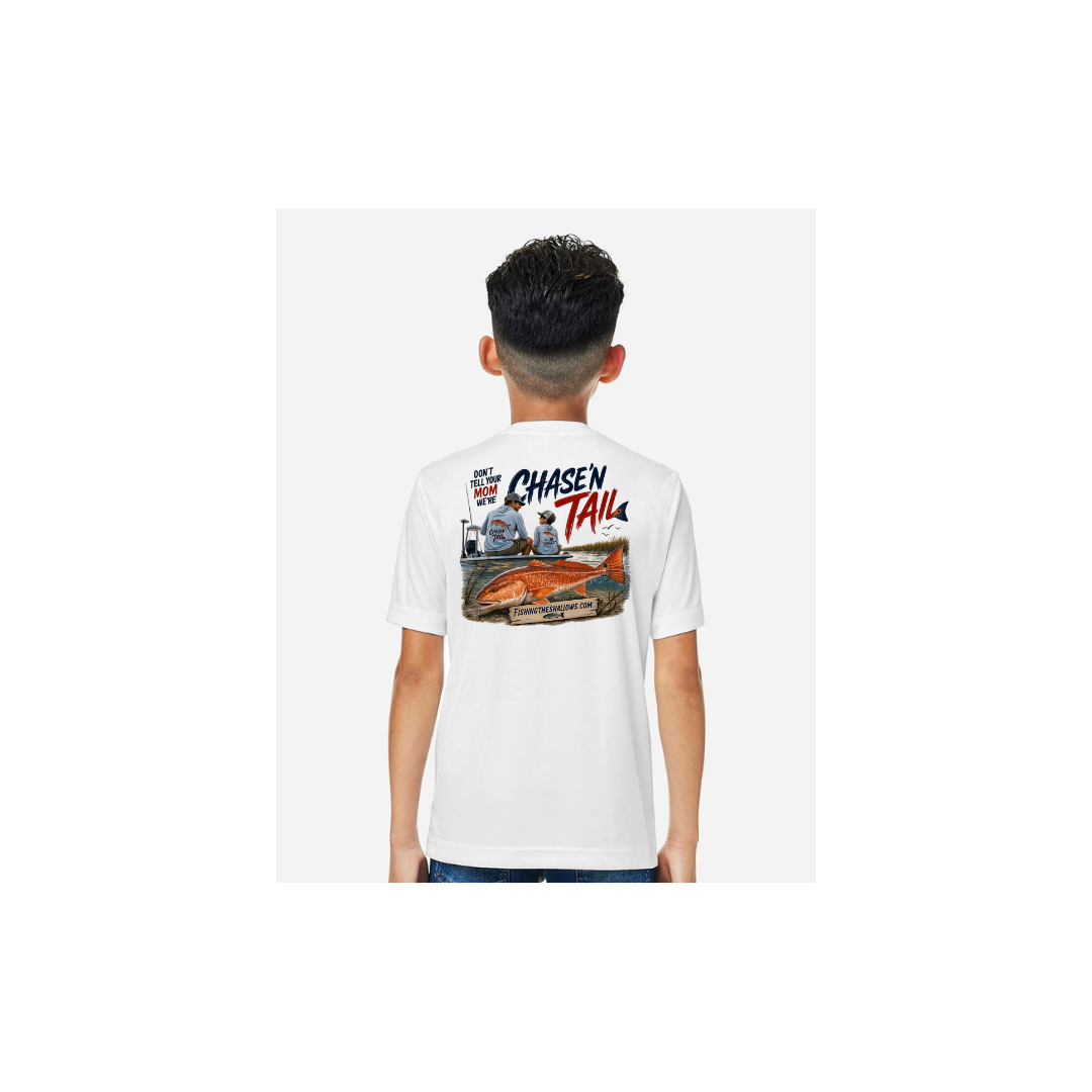 Dad and Son – Youth Short Sleeve in White - back view