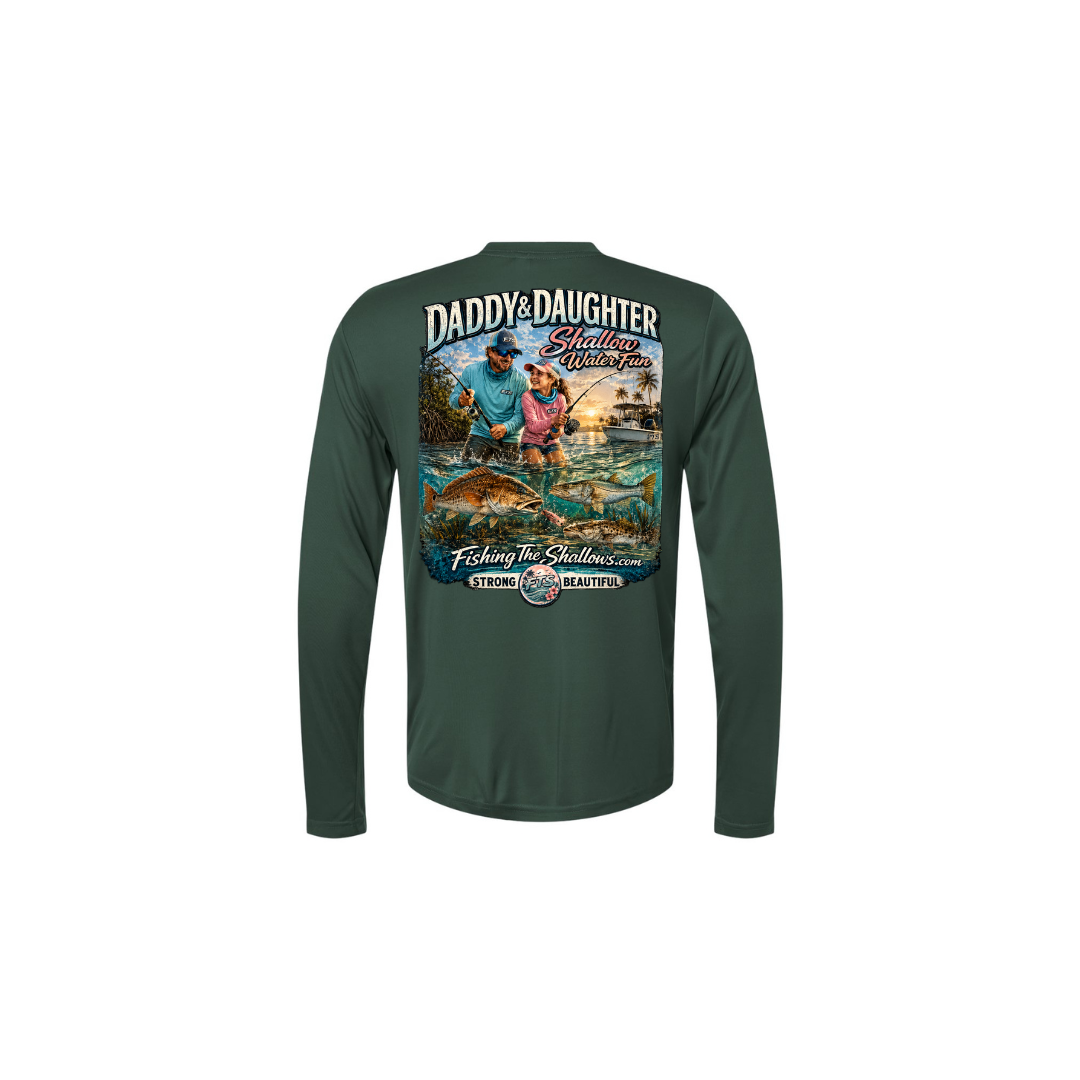 Daddy Daughter – Girls Long Sleeve in Forest - back view