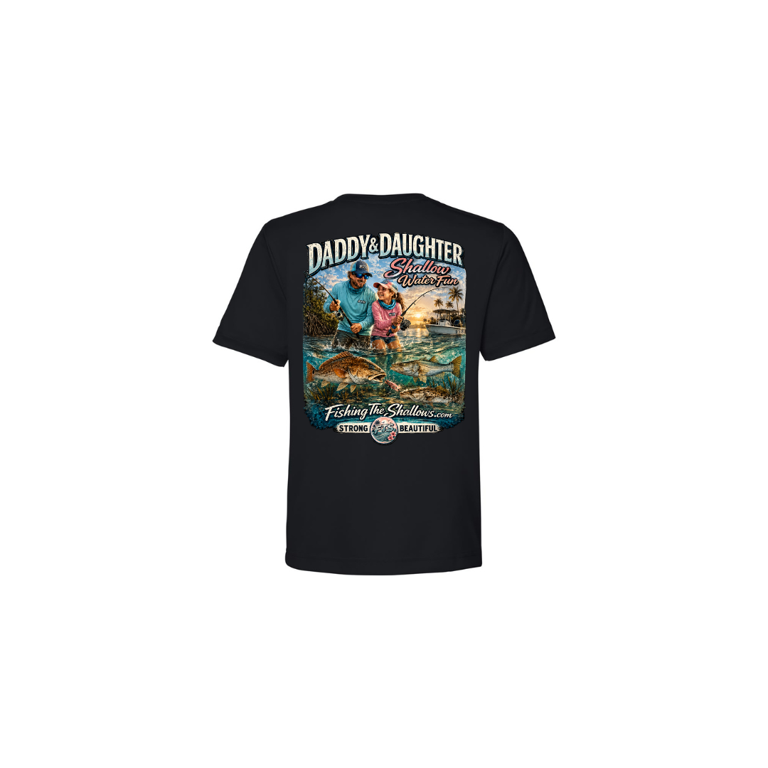 Daddy Daughter – Girls Short Sleeve in Black - back view