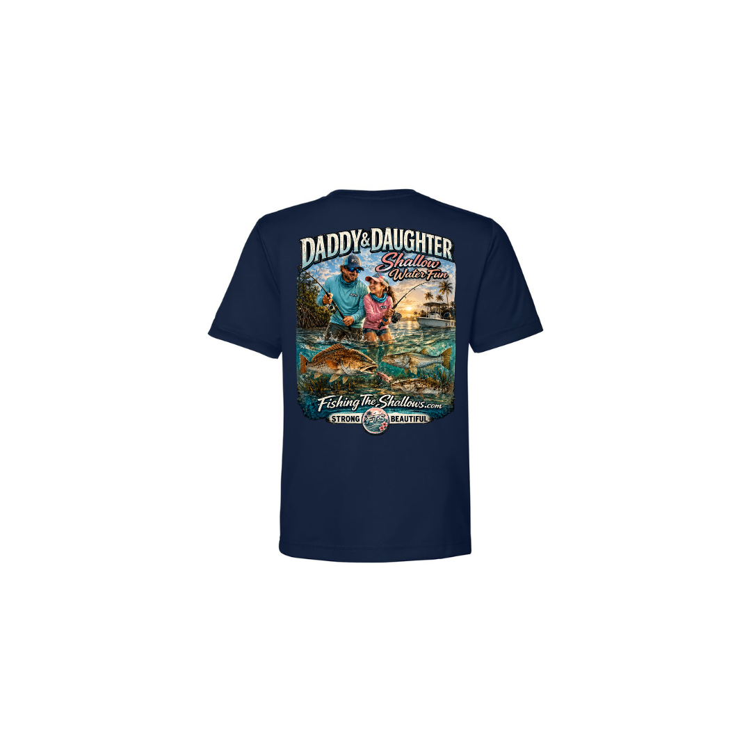 Daddy Daughter – Girls Short Sleeve in Classic Navy - back view
