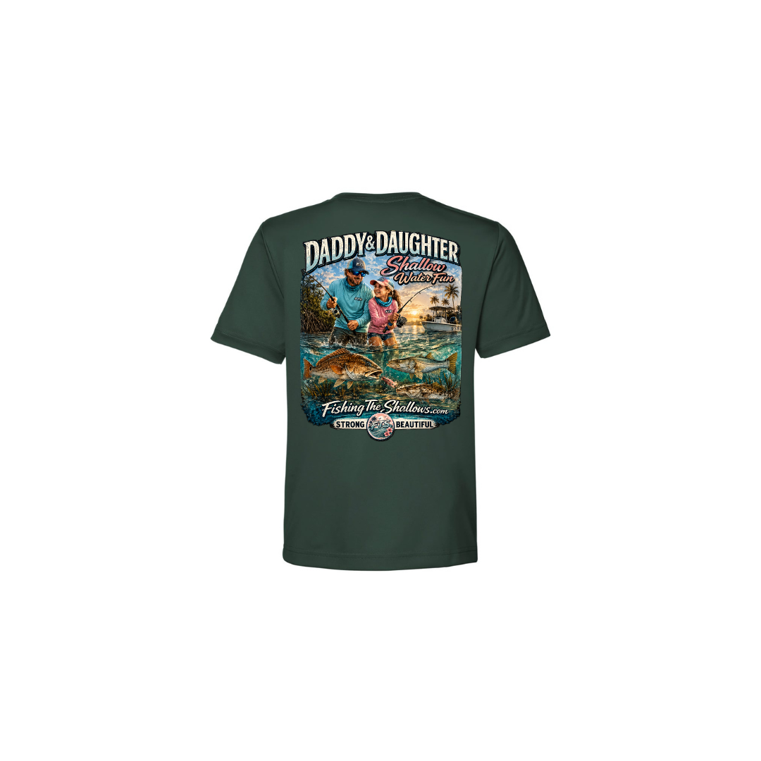 Daddy Daughter – Girls Short Sleeve in Forest - back view
