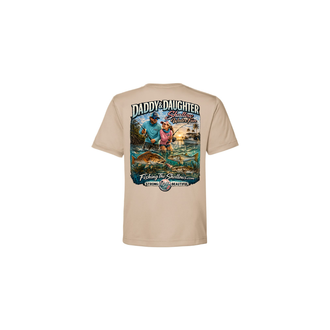Daddy Daughter – Girls Short Sleeve in Stone - back view