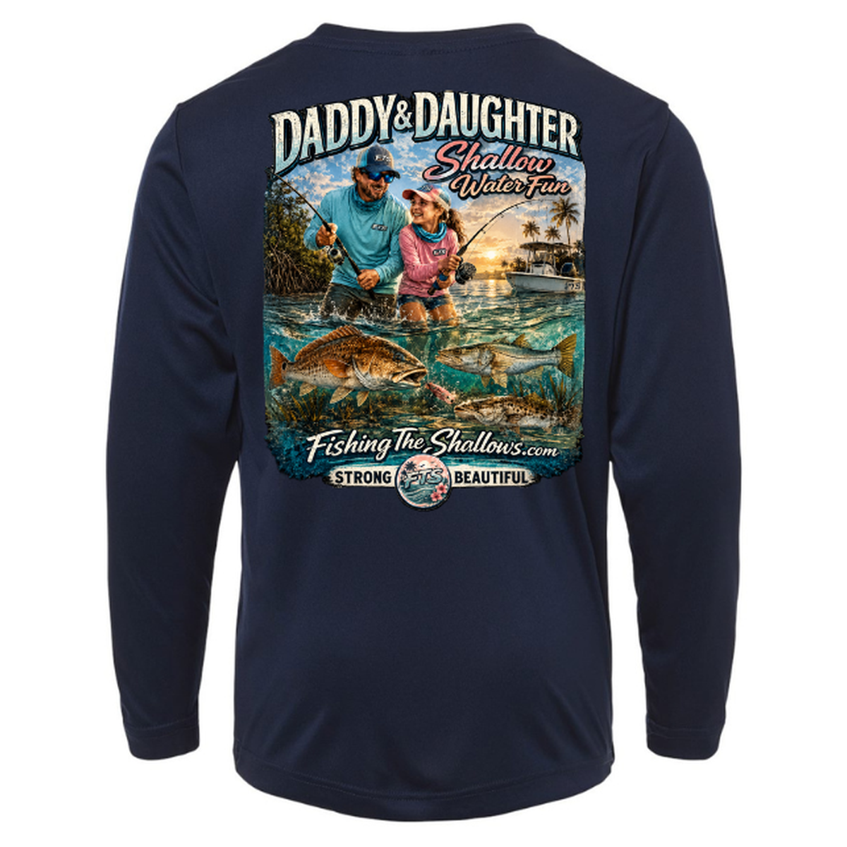 FTS YG REPL 2026-10-06 | daddy-daughter-girls-ls | BACK | Classic Navy - back view