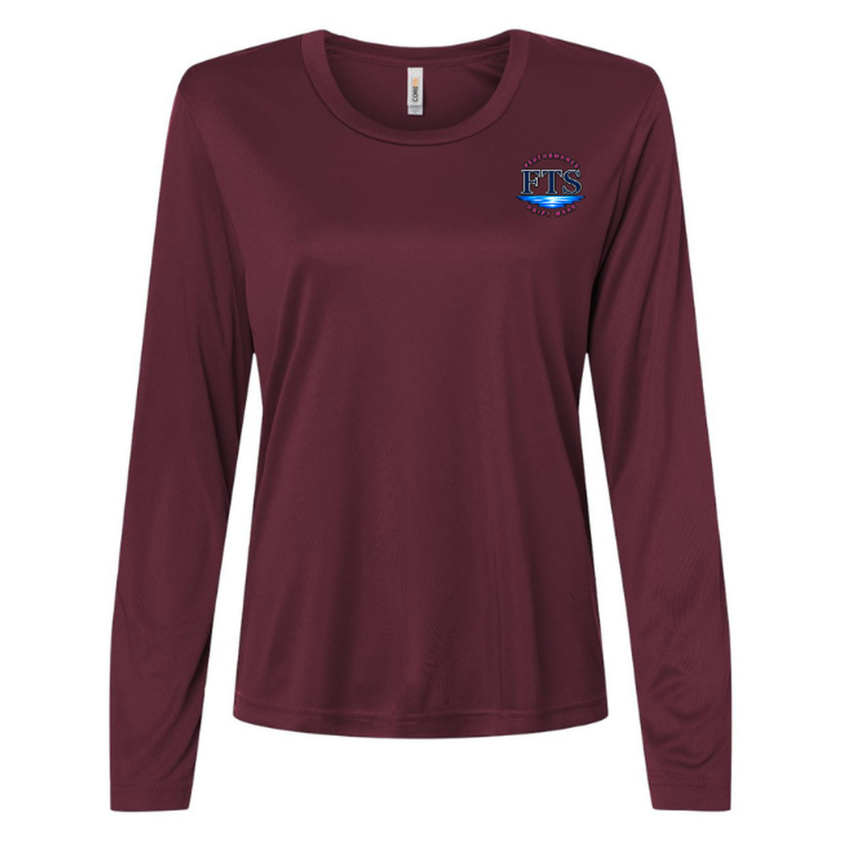 I Bait – Women's Long Sleeve - Burgundy - Front