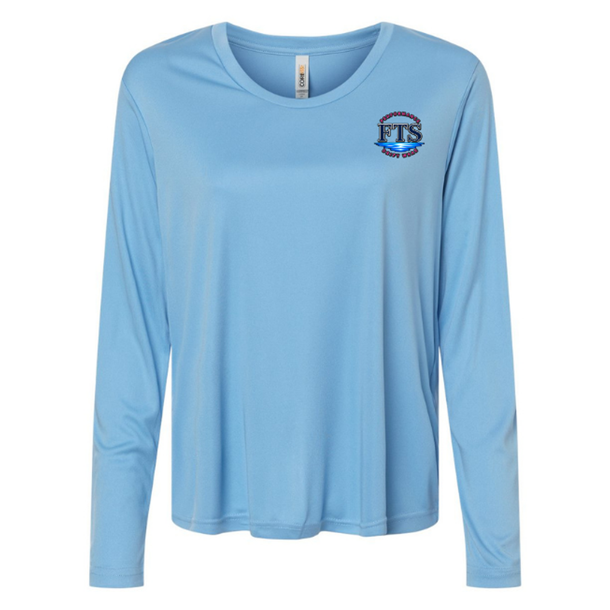FTS New Girl – Women's Long Sleeve - Columbia Blue - Front