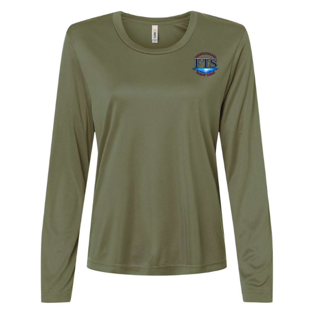 I Bait – Women's Long Sleeve - Military Green - Front
