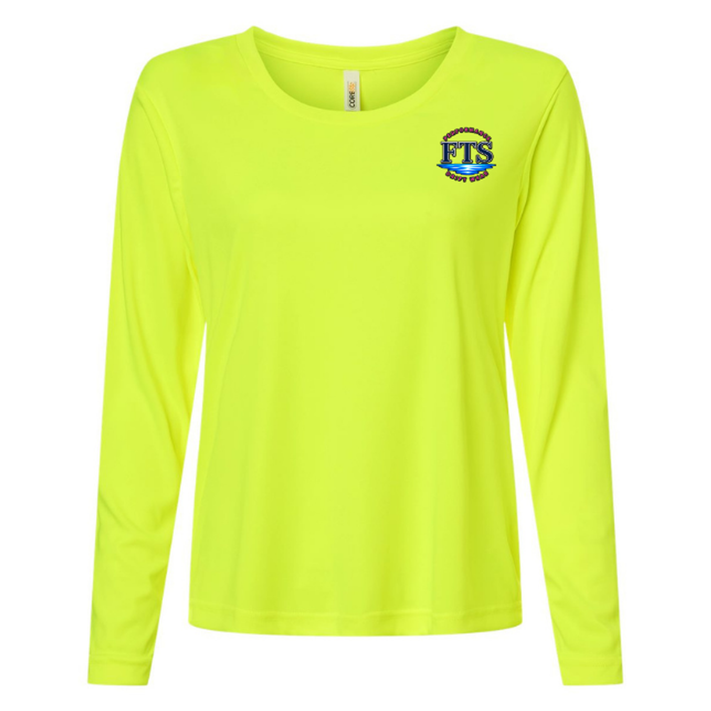 I Bait – Women's Long Sleeve - Safety Yellow - Front