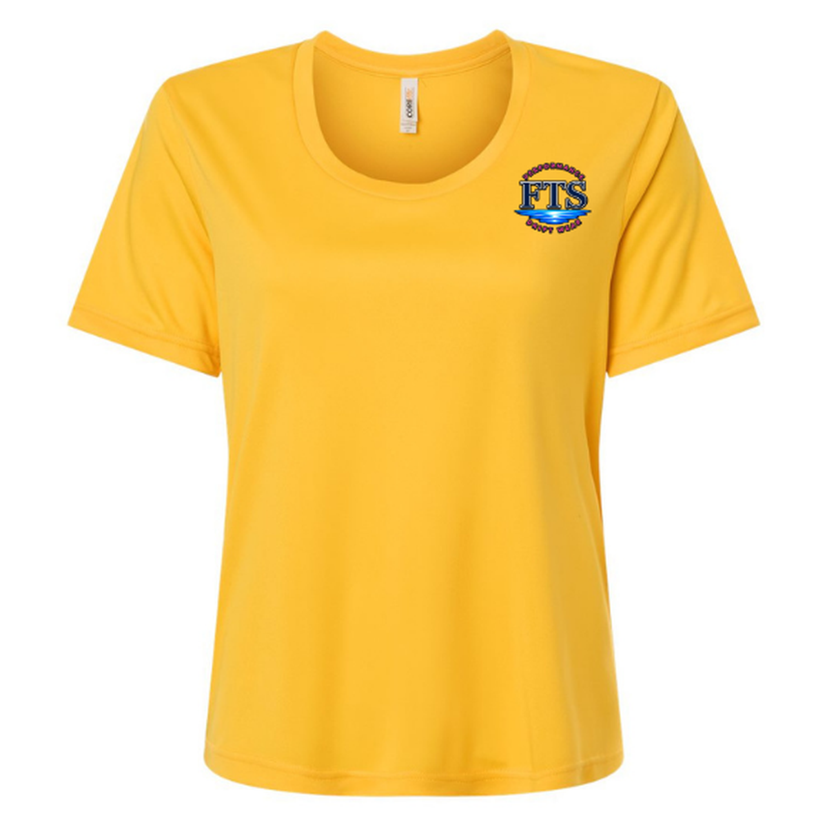 Reel Addict Pink – Women's Short Sleeve - Campus Gold - Front