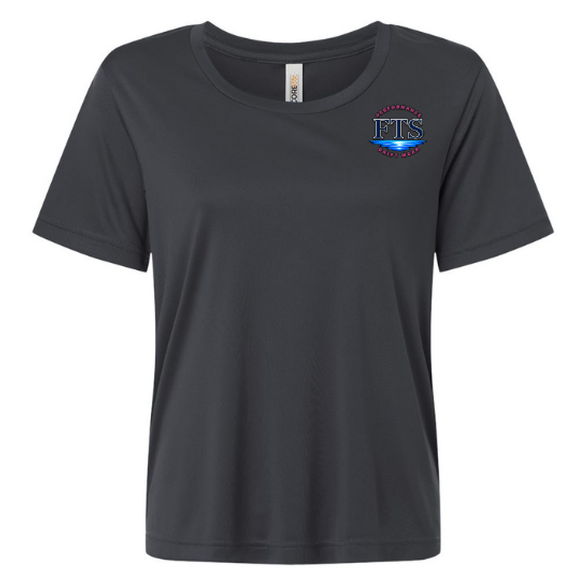 Reel Addict Pink – Women's Short Sleeve - Carbon - Front