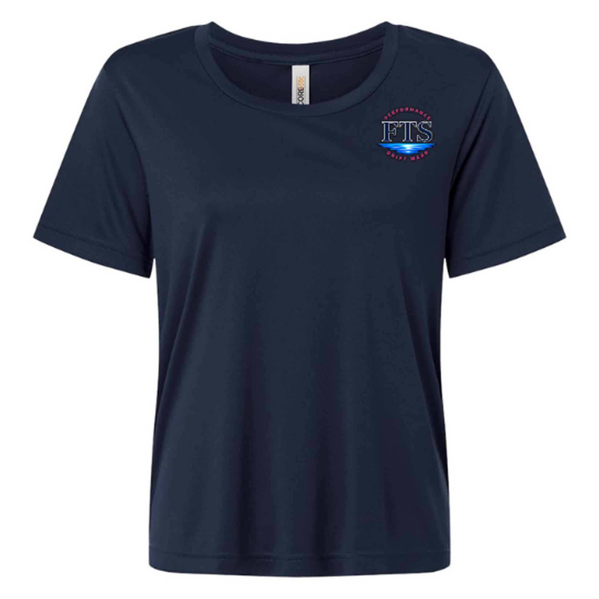 Reel Addict Pink – Women's Short Sleeve - Classic Navy - Front