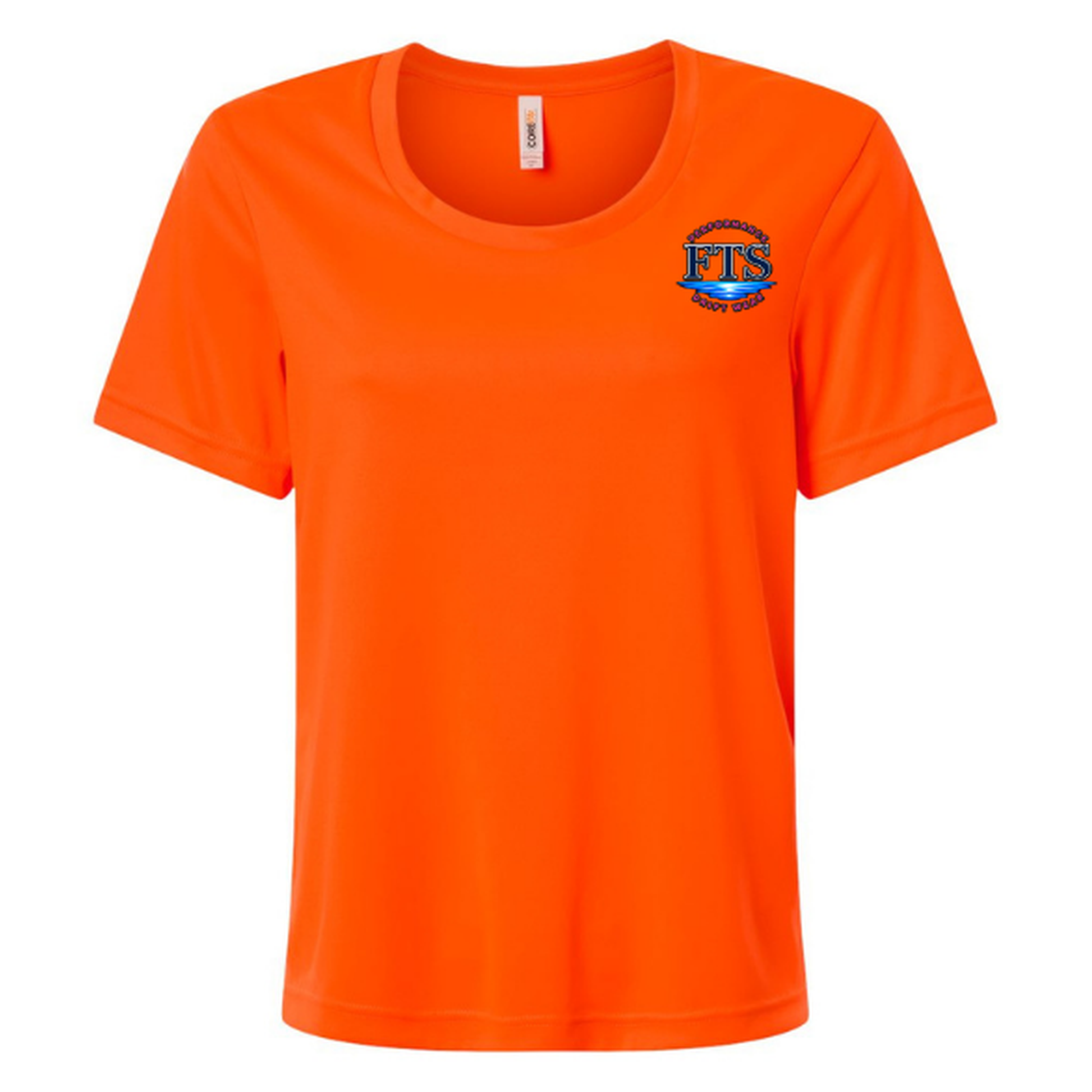 Reel Addict Pink – Women's Short Sleeve - Safety Orange - Front