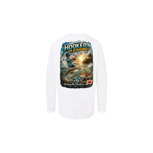 Hooked On Fishing – Youth Long Sleeve — back