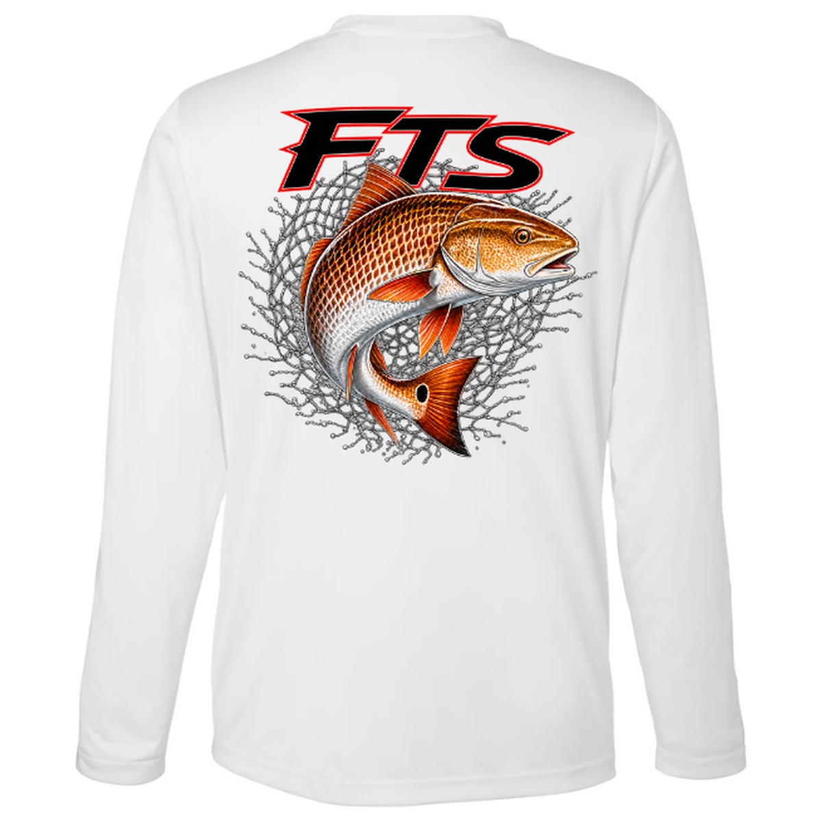 FTS Net Red – Men's Long Sleeve - Classic Red - Back