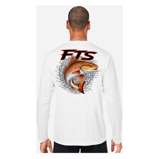 FTS Net Red – Men's Long Sleeve — back