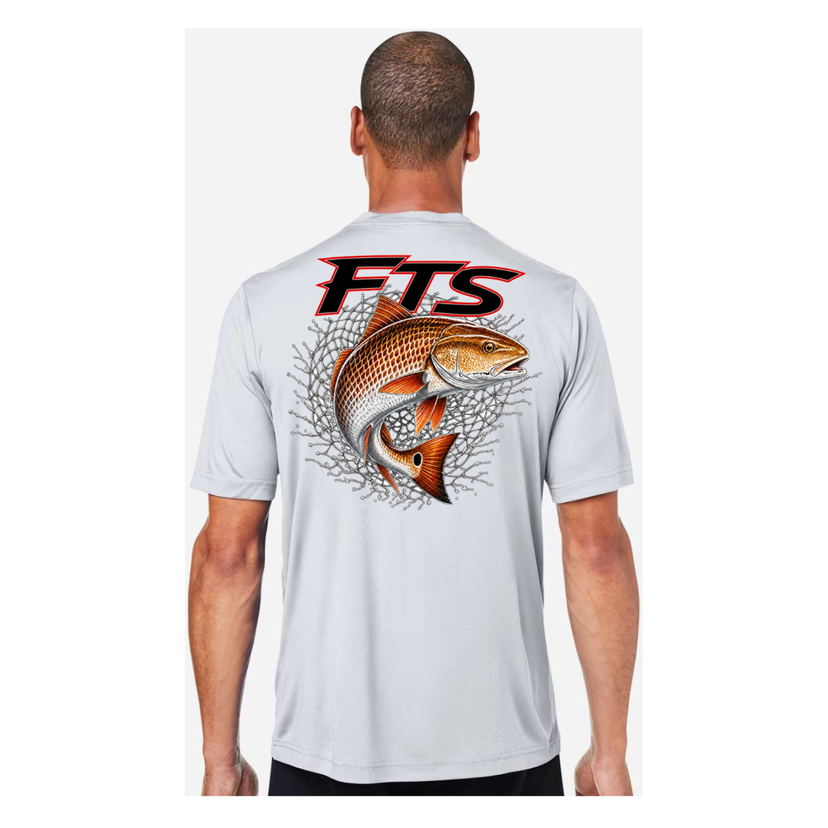 FTS Net Red – Men's Short Sleeve - Platinum - Back