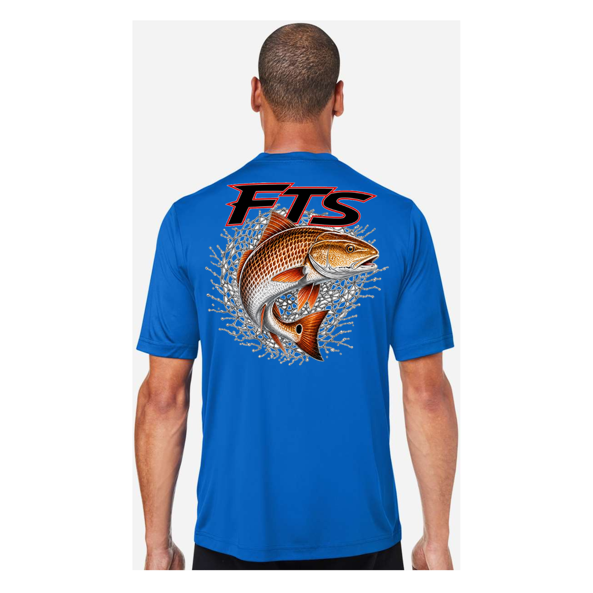 FTS Net Red – Men's Short Sleeve - True Royal - Back