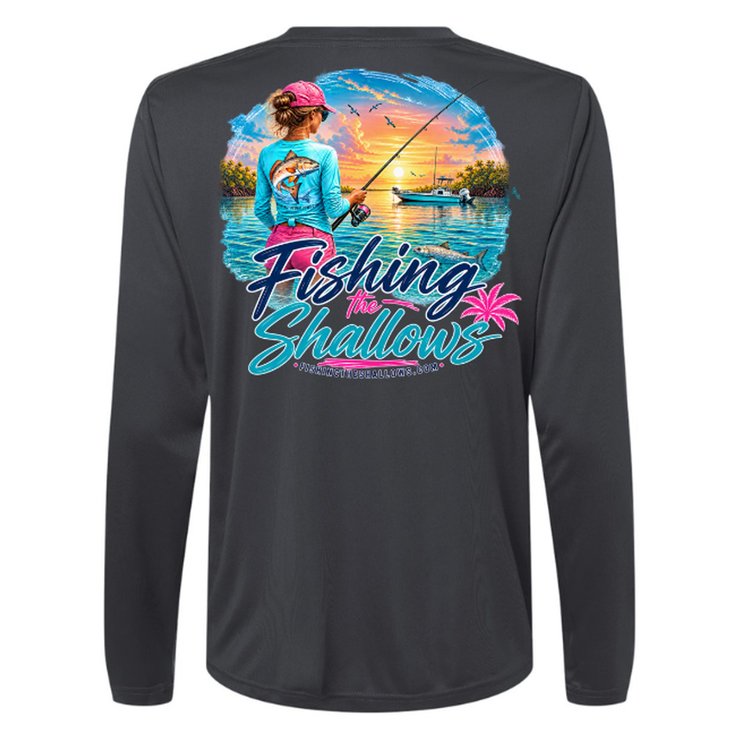 FTS New Girl – Women's Long Sleeve - Carbon - Back
