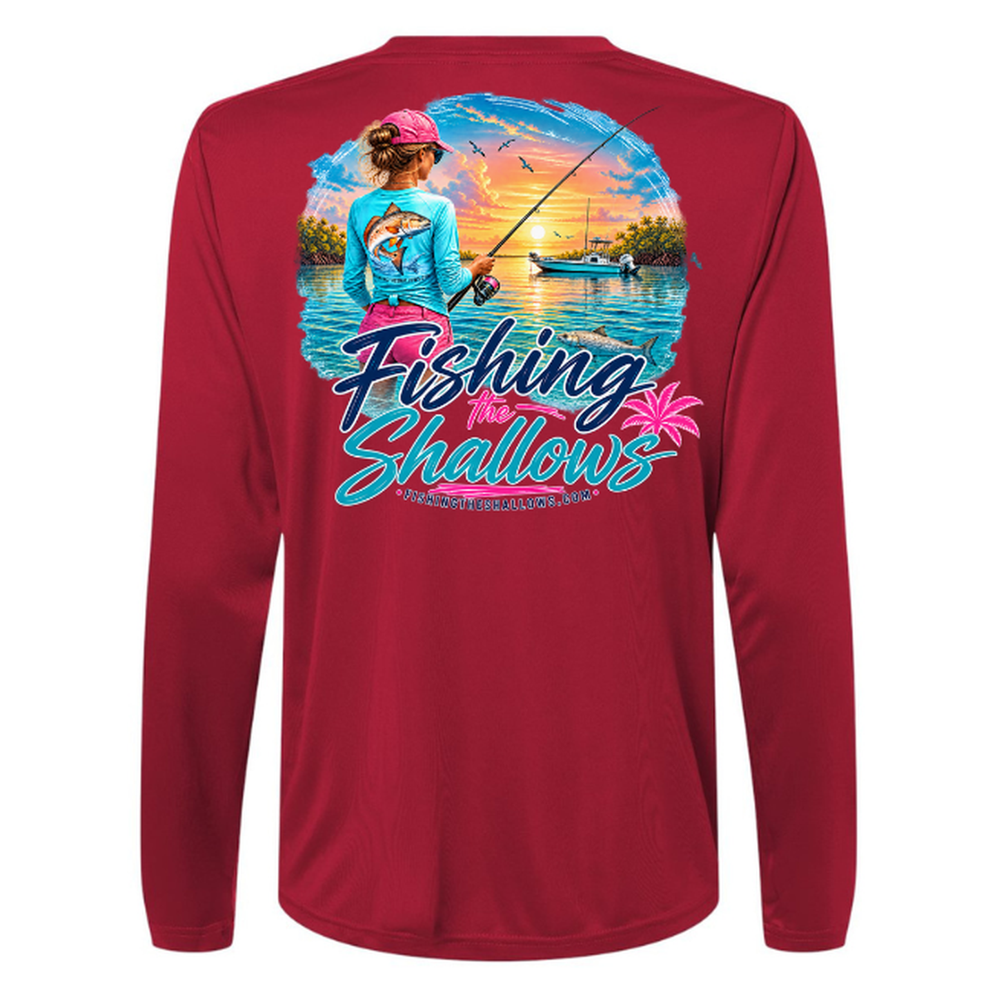 FTS New Girl – Women's Long Sleeve - Classic Red - Back