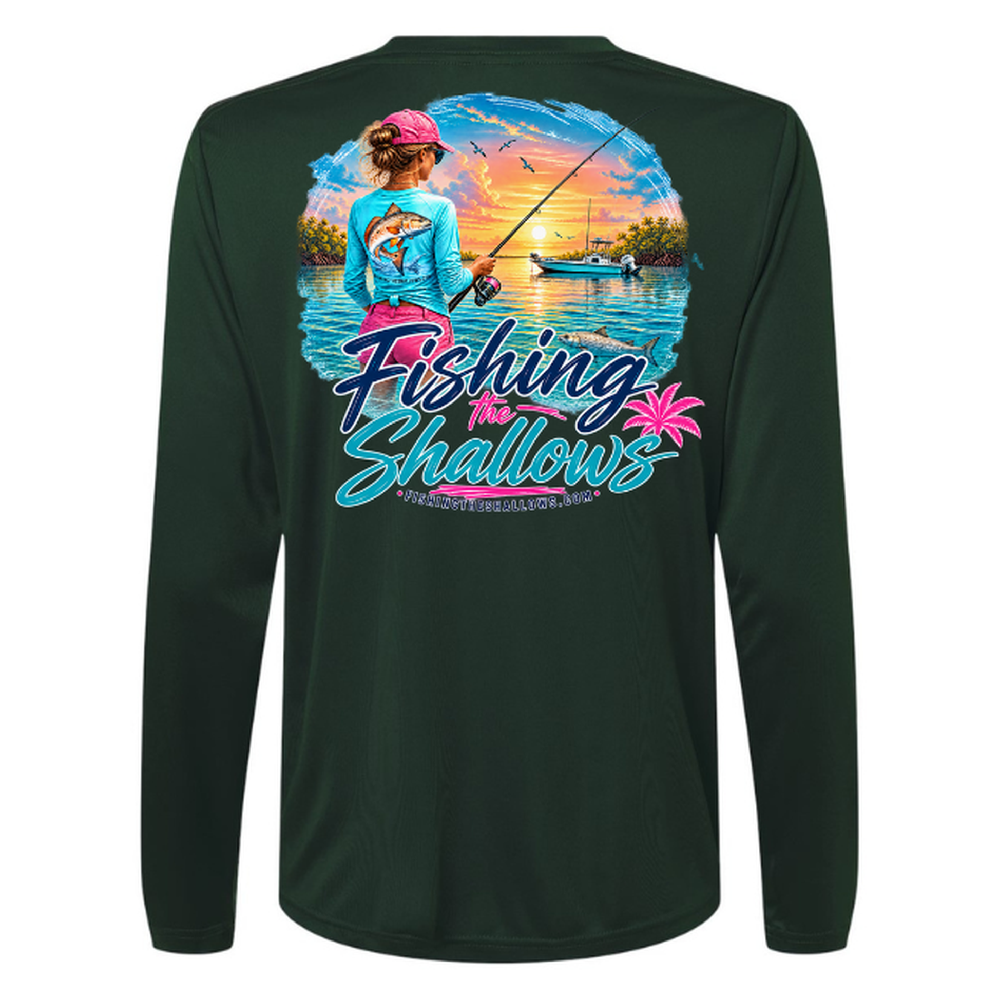 FTS New Girl – Women's Long Sleeve - Forest - Back