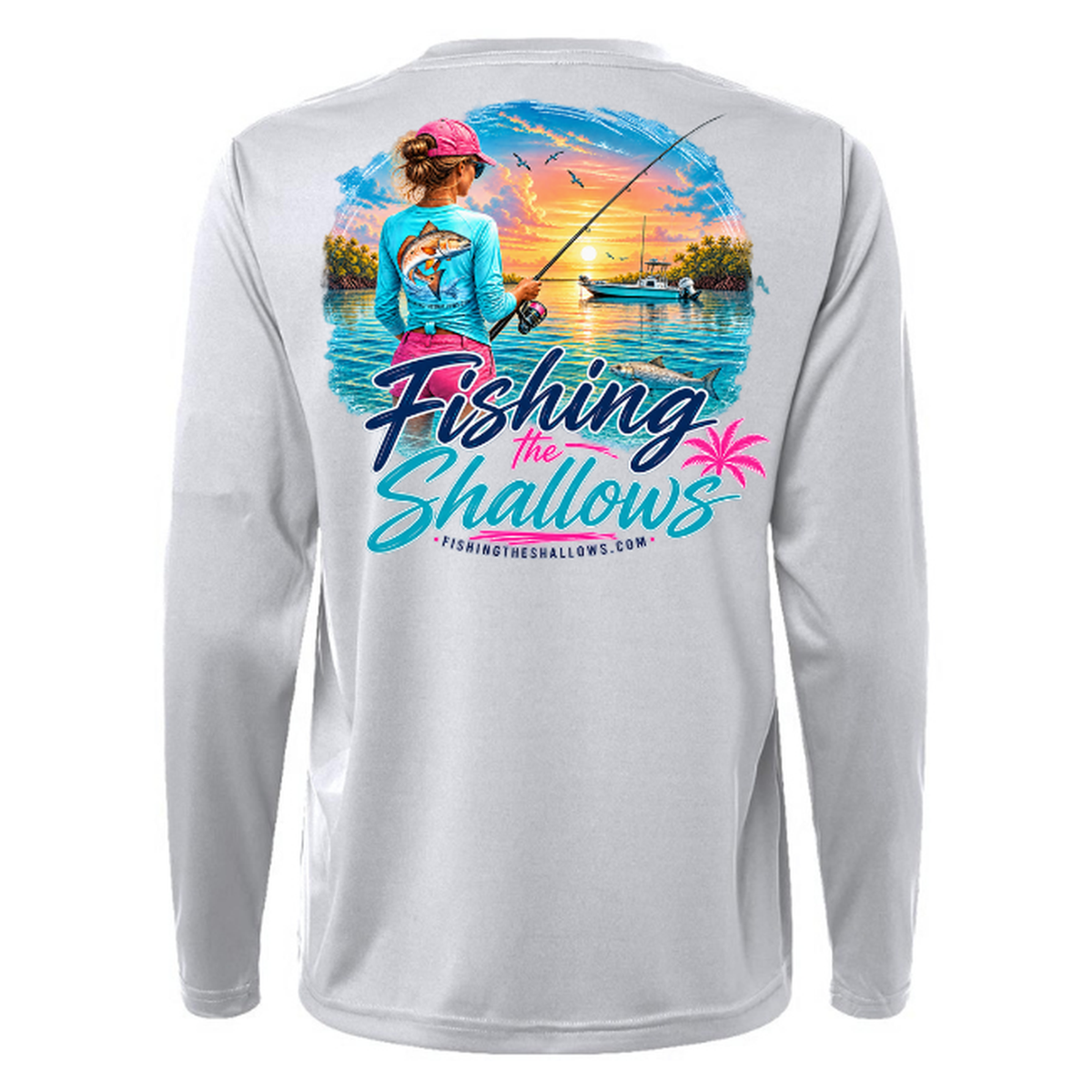 FTS New Girl – Women's Long Sleeve - Platinum - Back