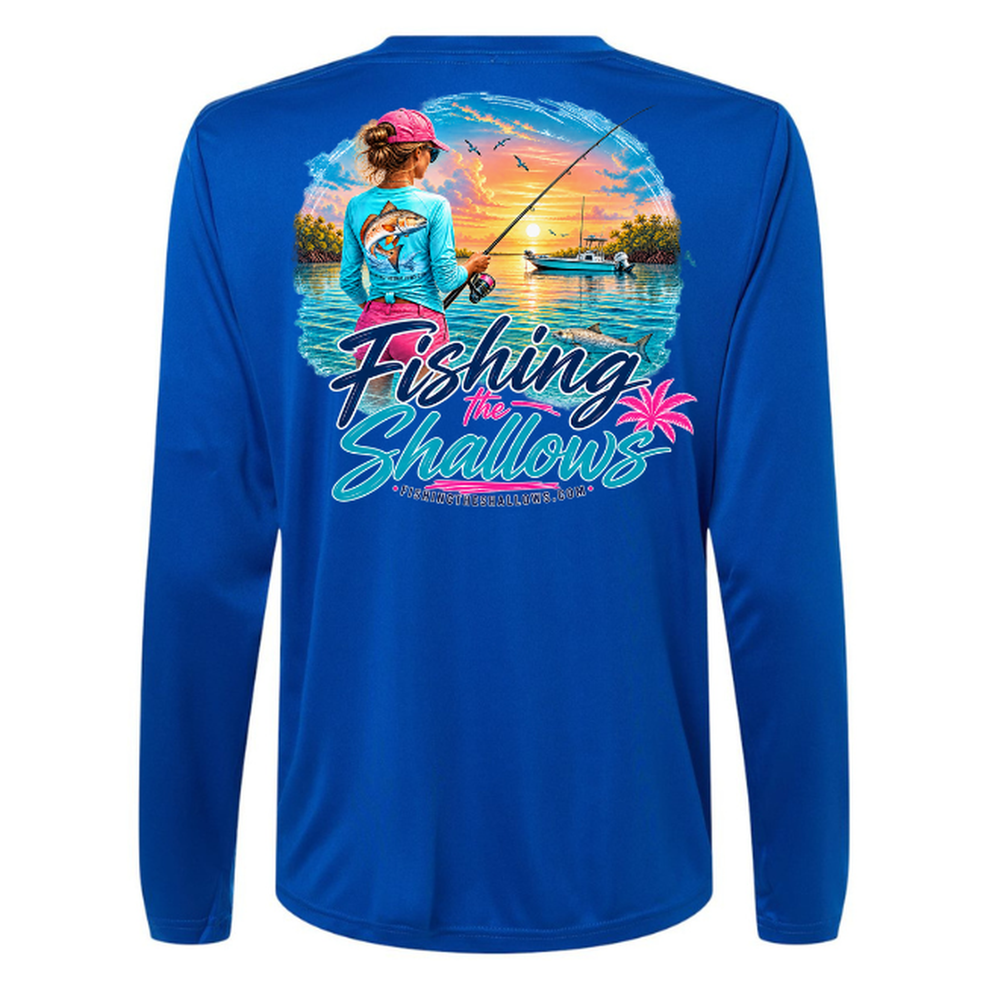 FTS New Girl – Women's Long Sleeve - True Royal - Back