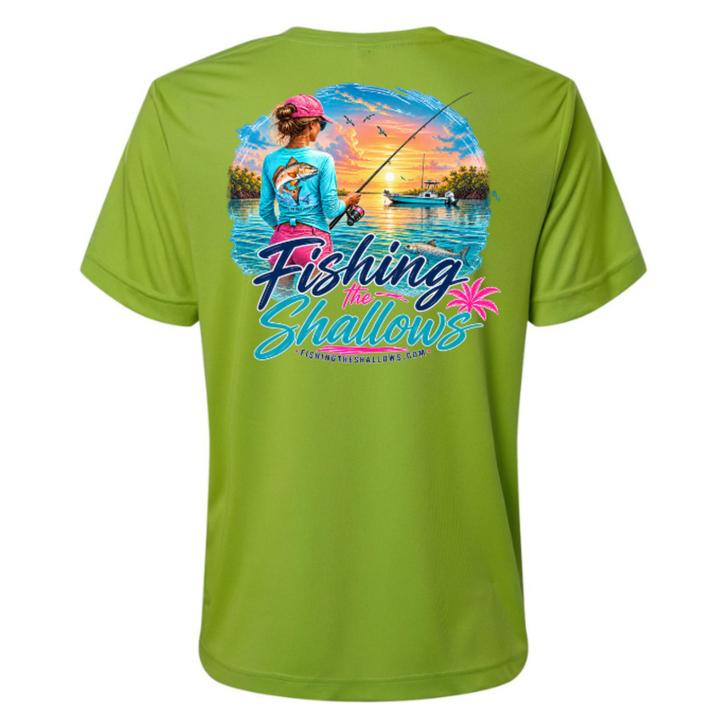 FTS New Girl – Women's Short Sleeve - Acid Green - Back