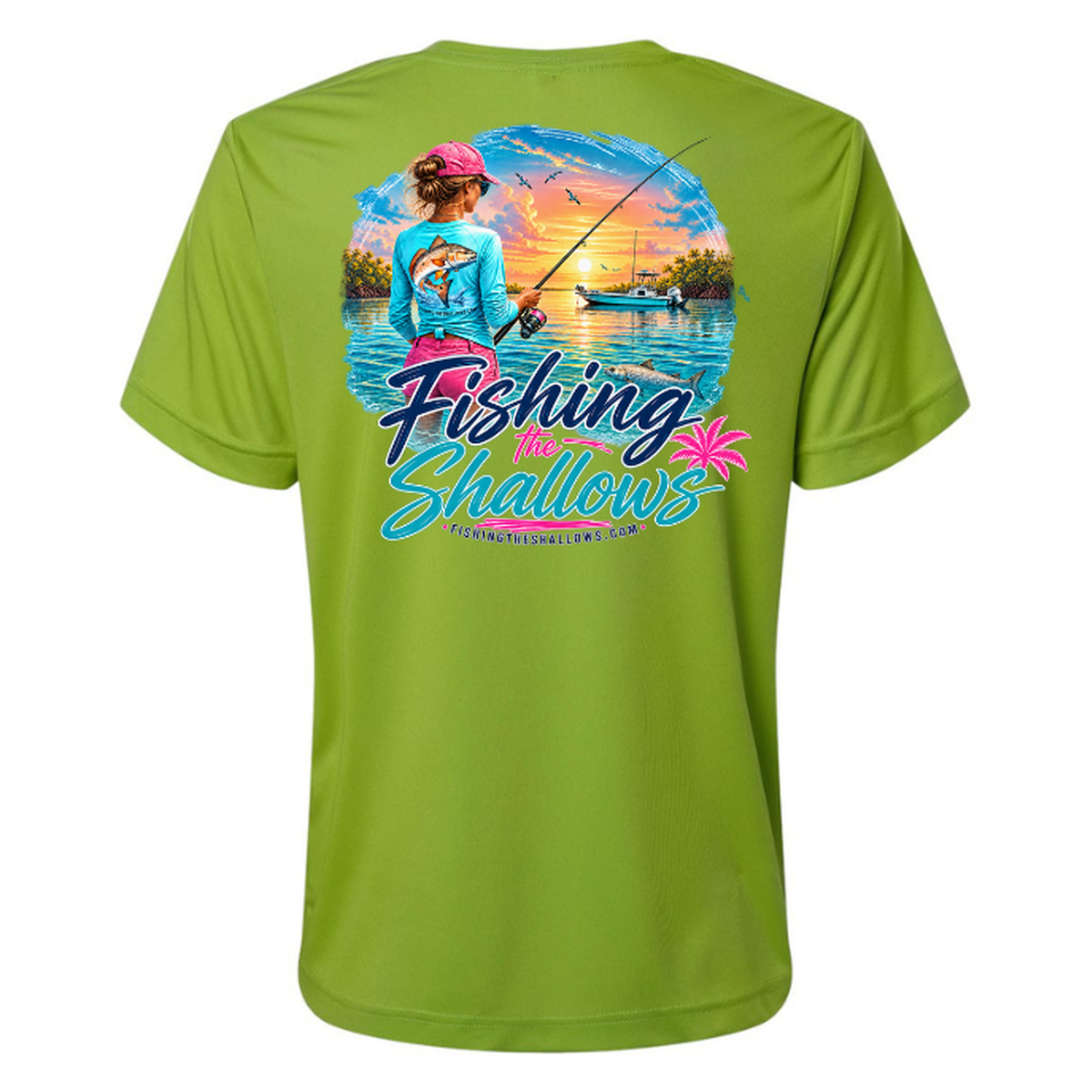 FTS New Girl – Women's Short Sleeve - Acid Green - Back