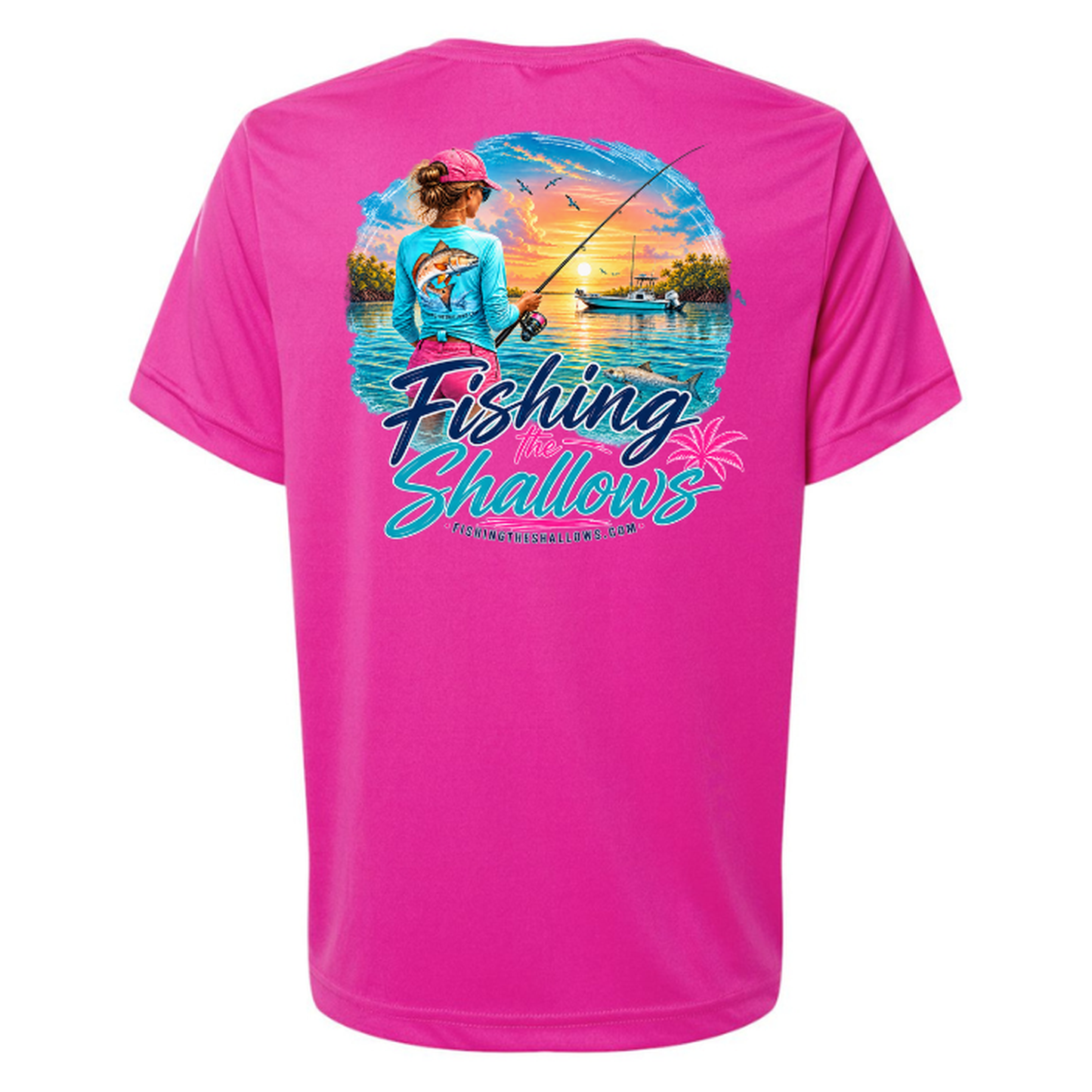 FTS New Girl – Women's Short Sleeve - Bright Magenta - Back