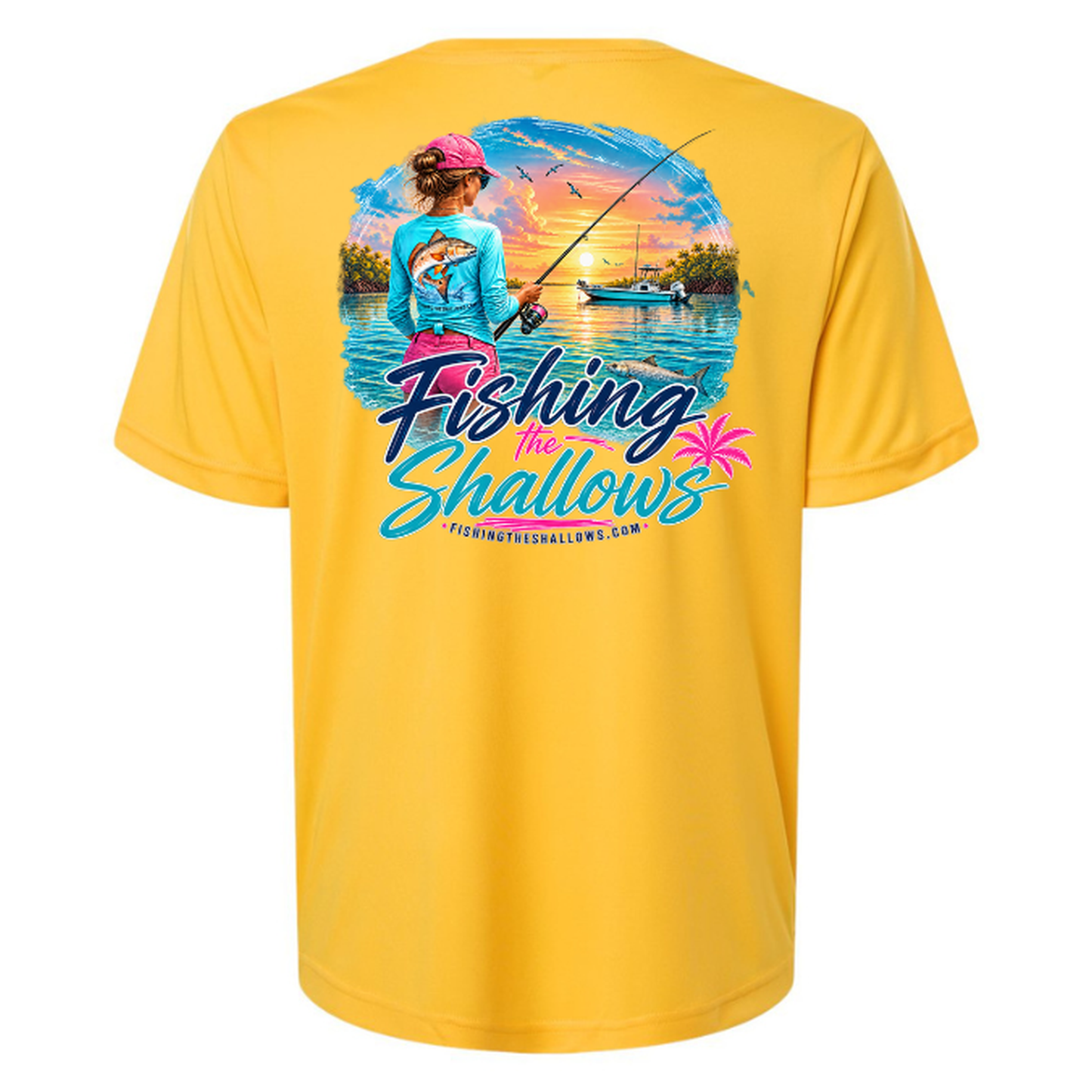 FTS New Girl – Women's Short Sleeve - Campus Gold - Back