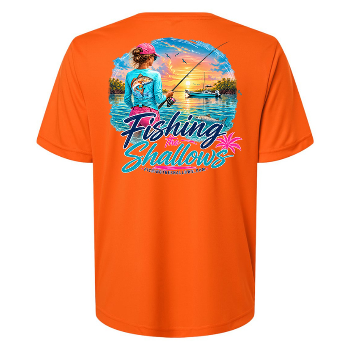 FTS New Girl – Women's Short Sleeve - Campus Orange - Back