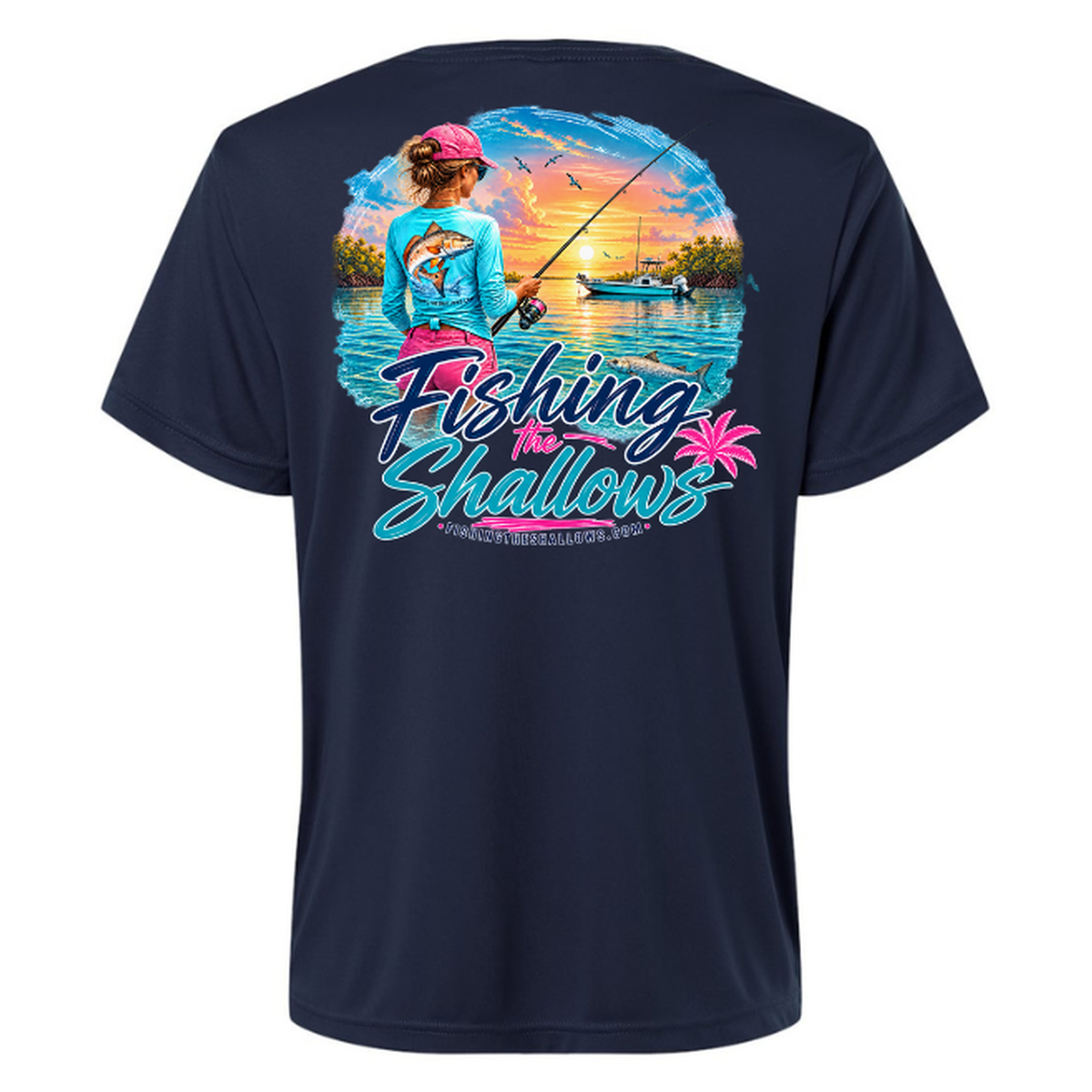 FTS New Girl – Women's Short Sleeve - Classic Navy - Back
