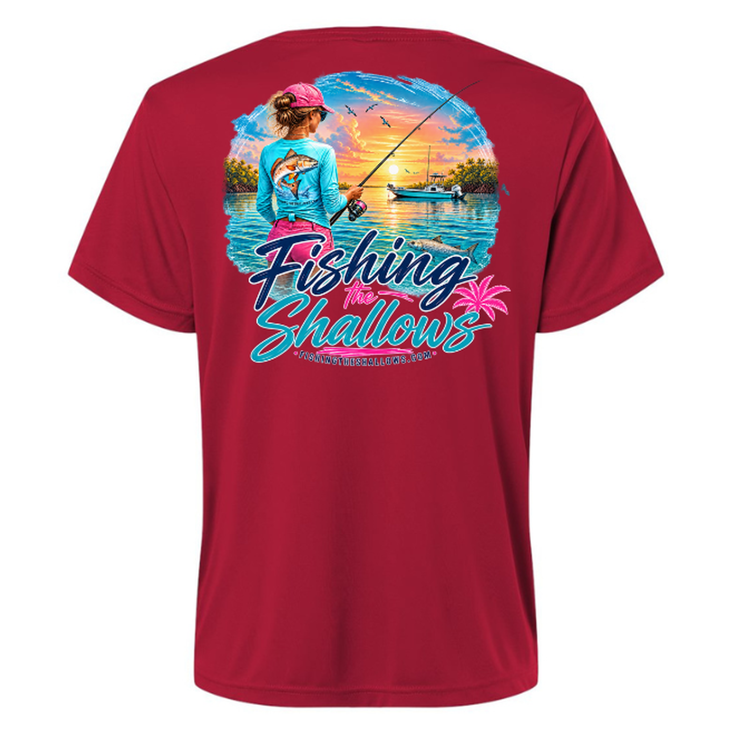 FTS New Girl – Women's Short Sleeve - Classic Red - Back