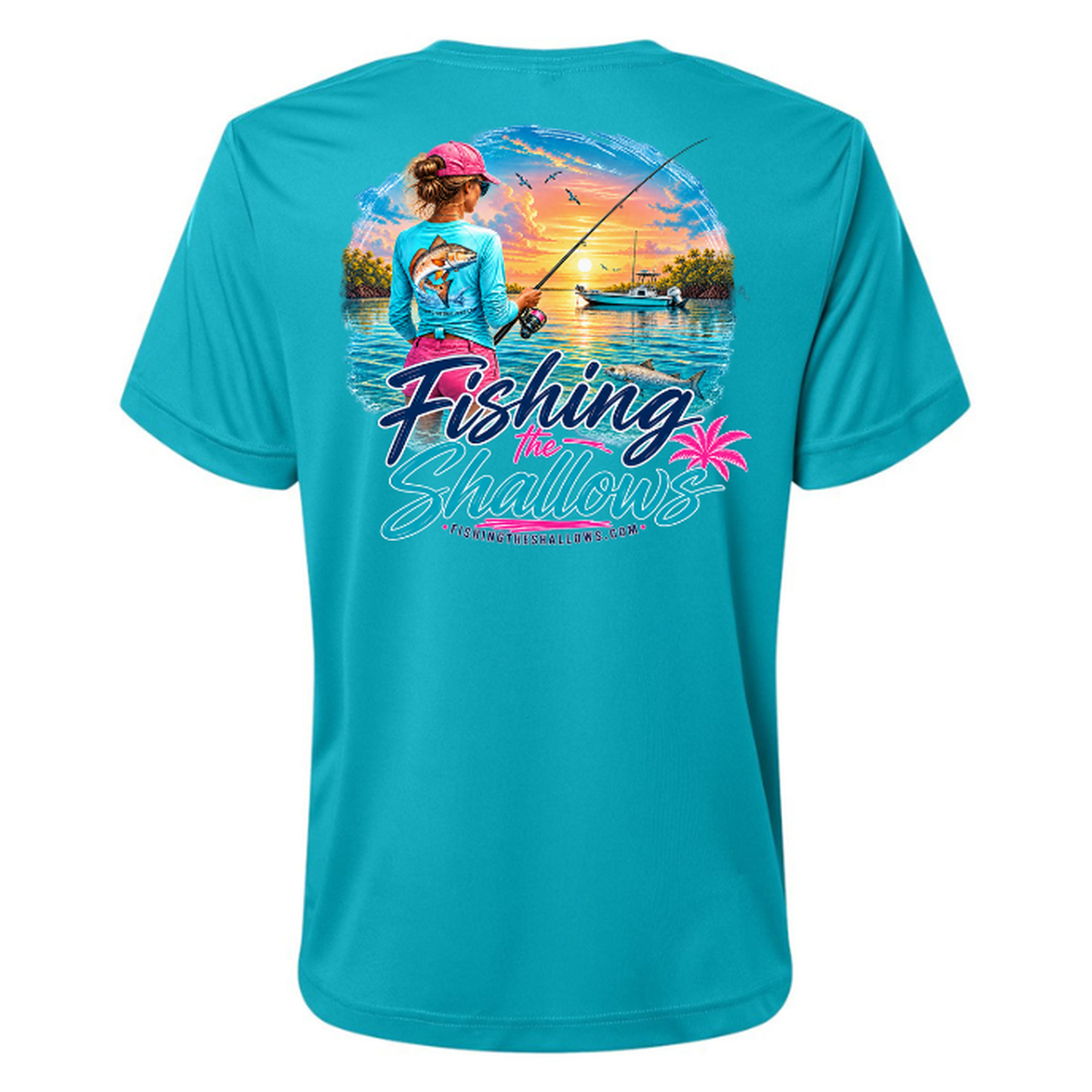 FTS New Girl – Women's Short Sleeve - Clear Teal - Back
