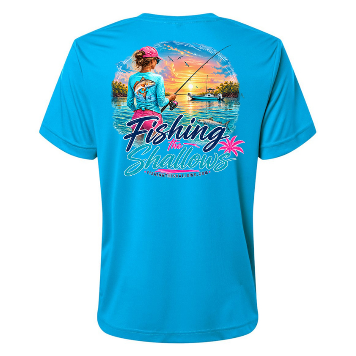 FTS New Girl – Women's Short Sleeve - Electric Blue - Back