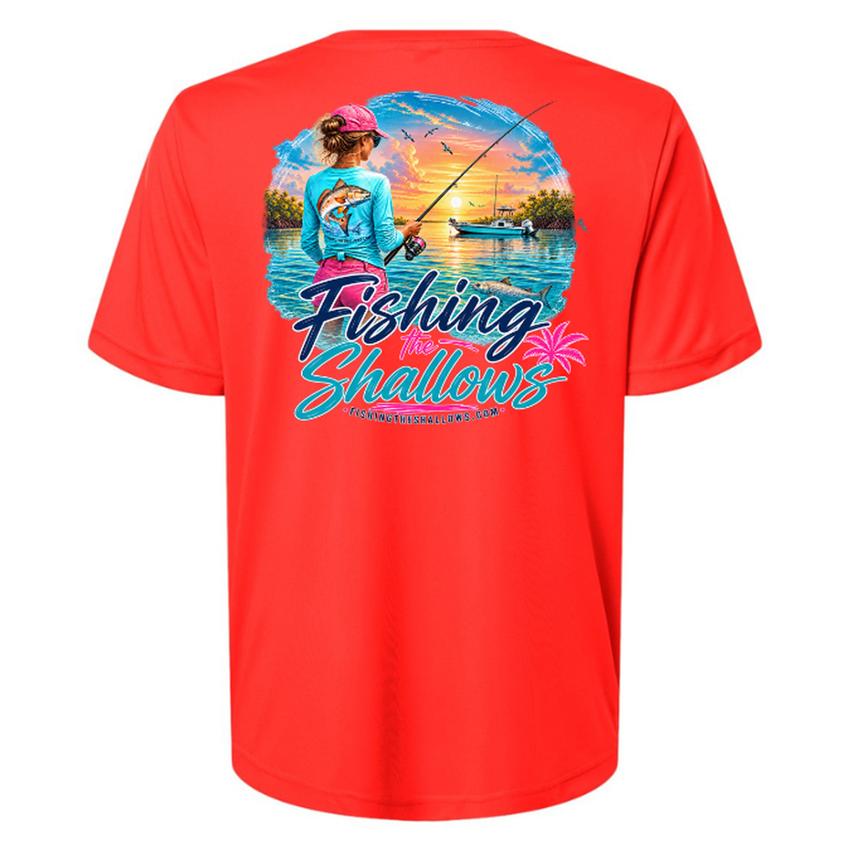 FTS New Girl – Women's Short Sleeve - Marina Red - Back