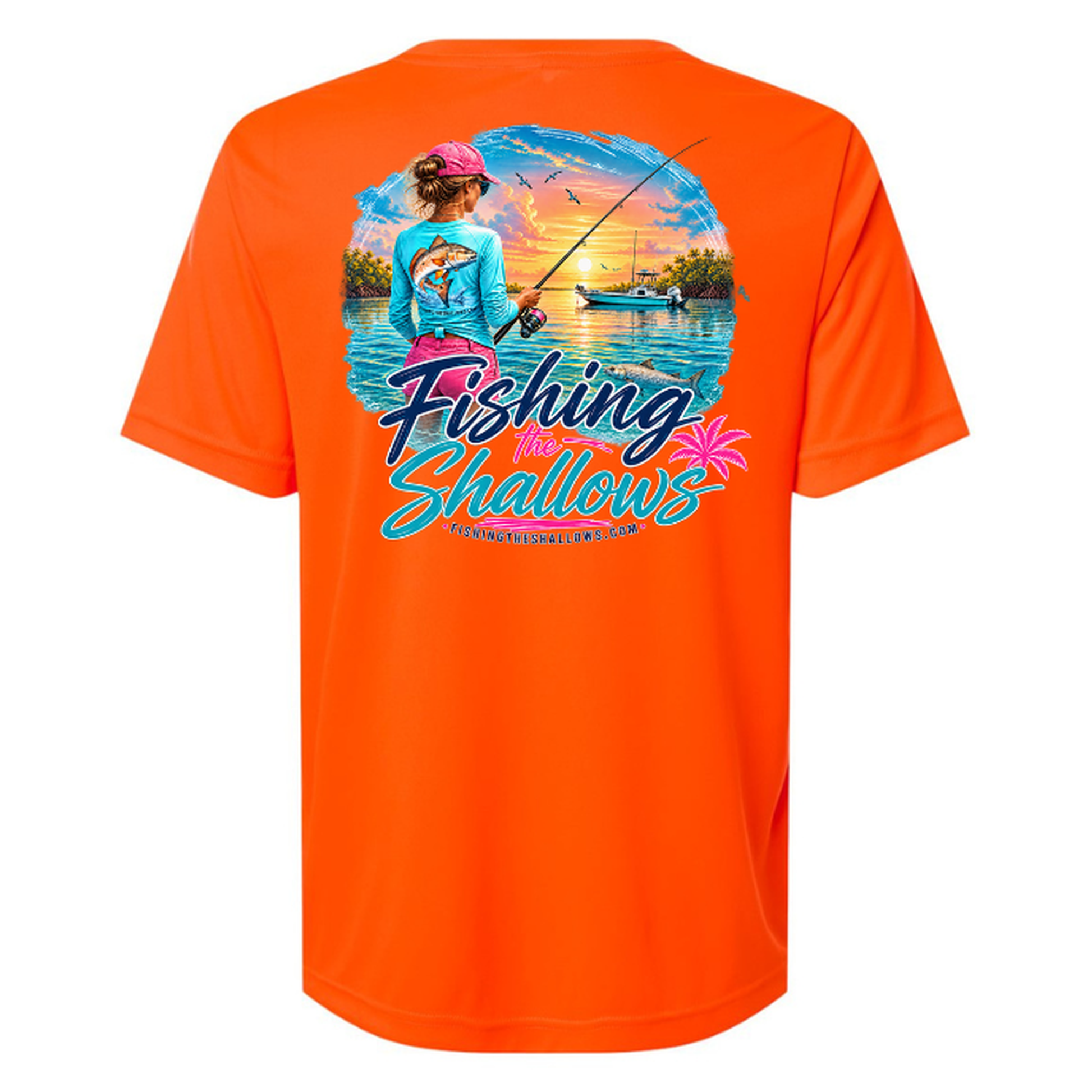 FTS New Girl – Women's Short Sleeve - Safety Orange - Back