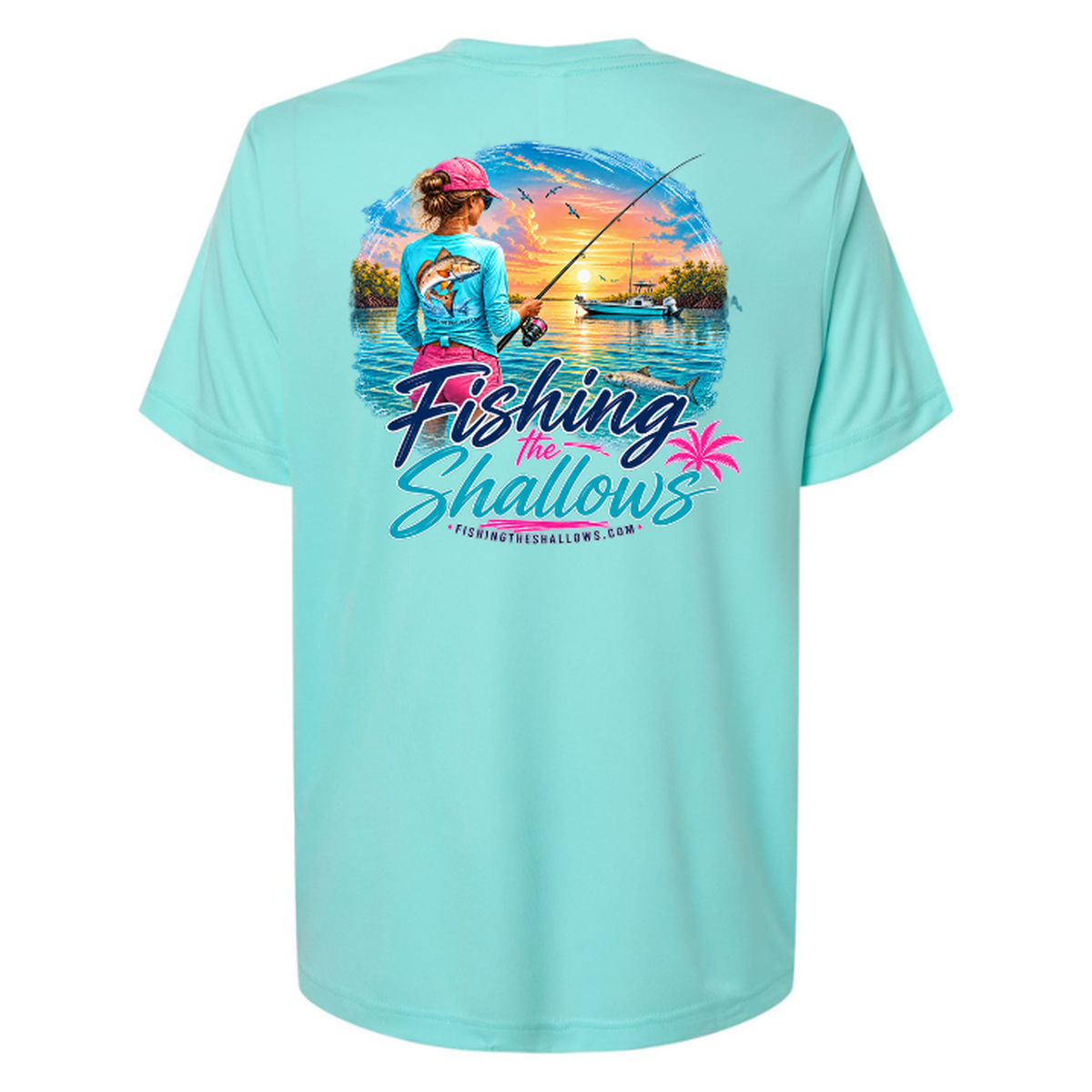 FTS New Girl – Women's Short Sleeve - Sea Glass - Back