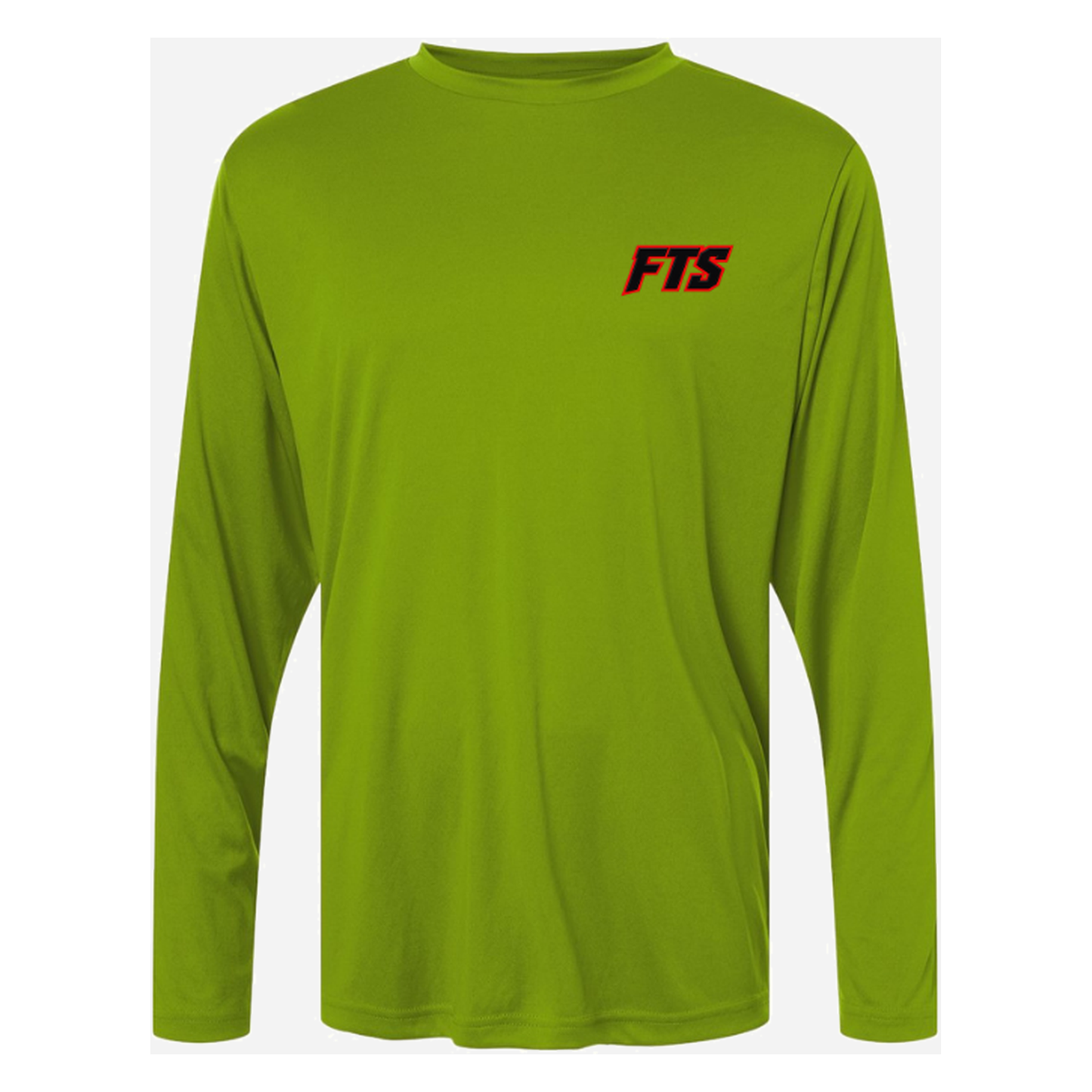 FTS Net Red – Men's Long Sleeve - Acid Green - Front
