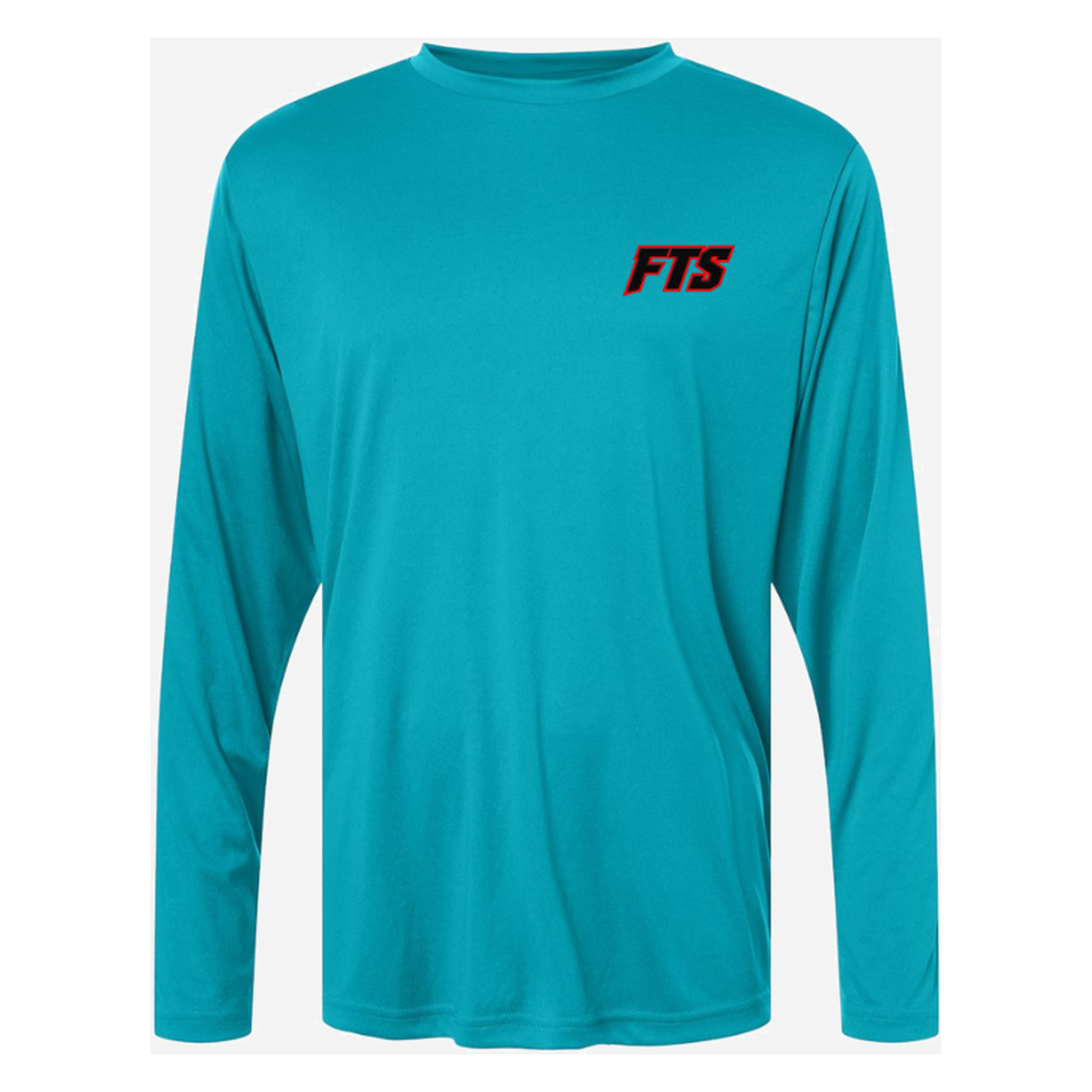 FTS Net Red – Men's Long Sleeve - Clear Teal - Front