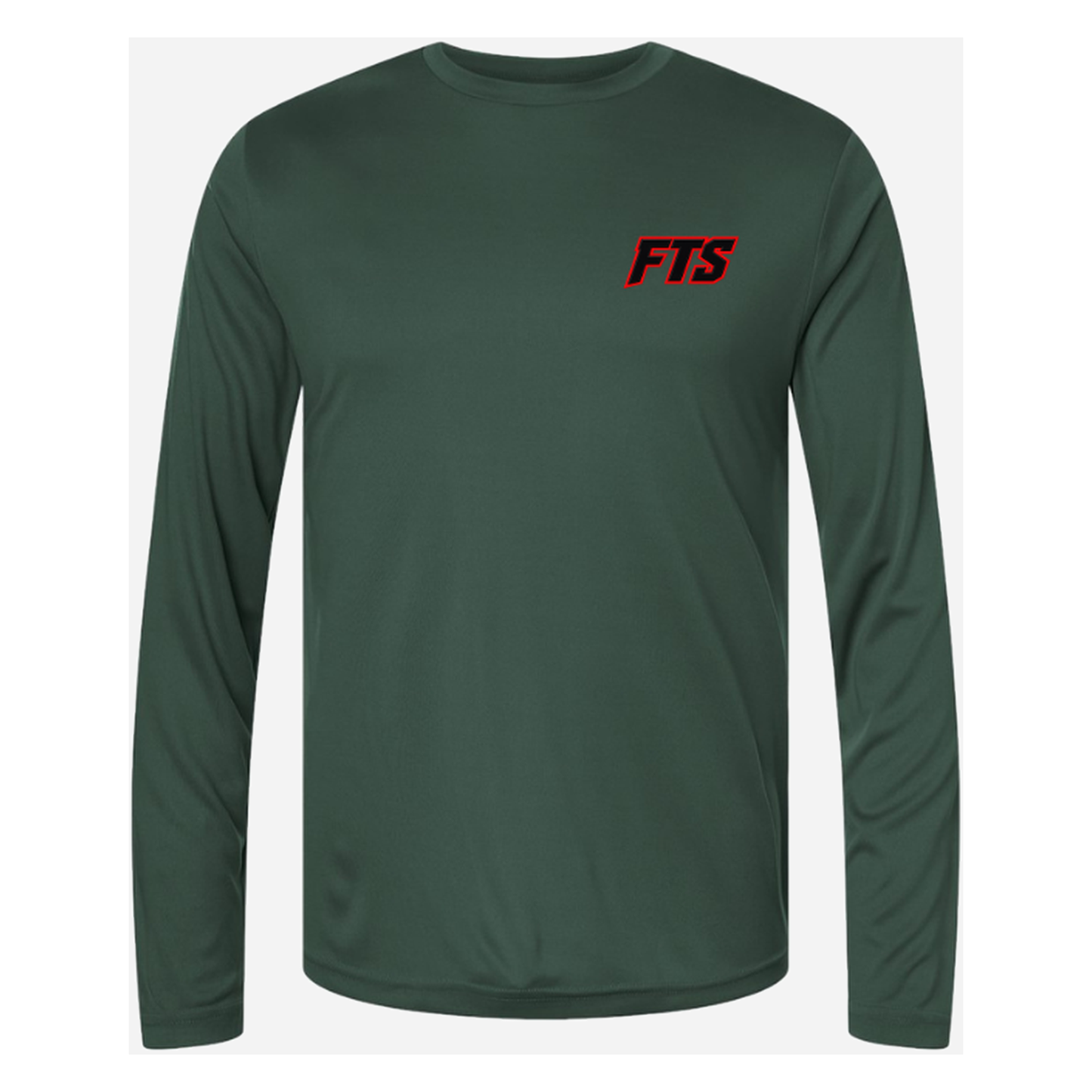 FTS Net Red – Men's Long Sleeve - Forest - Front