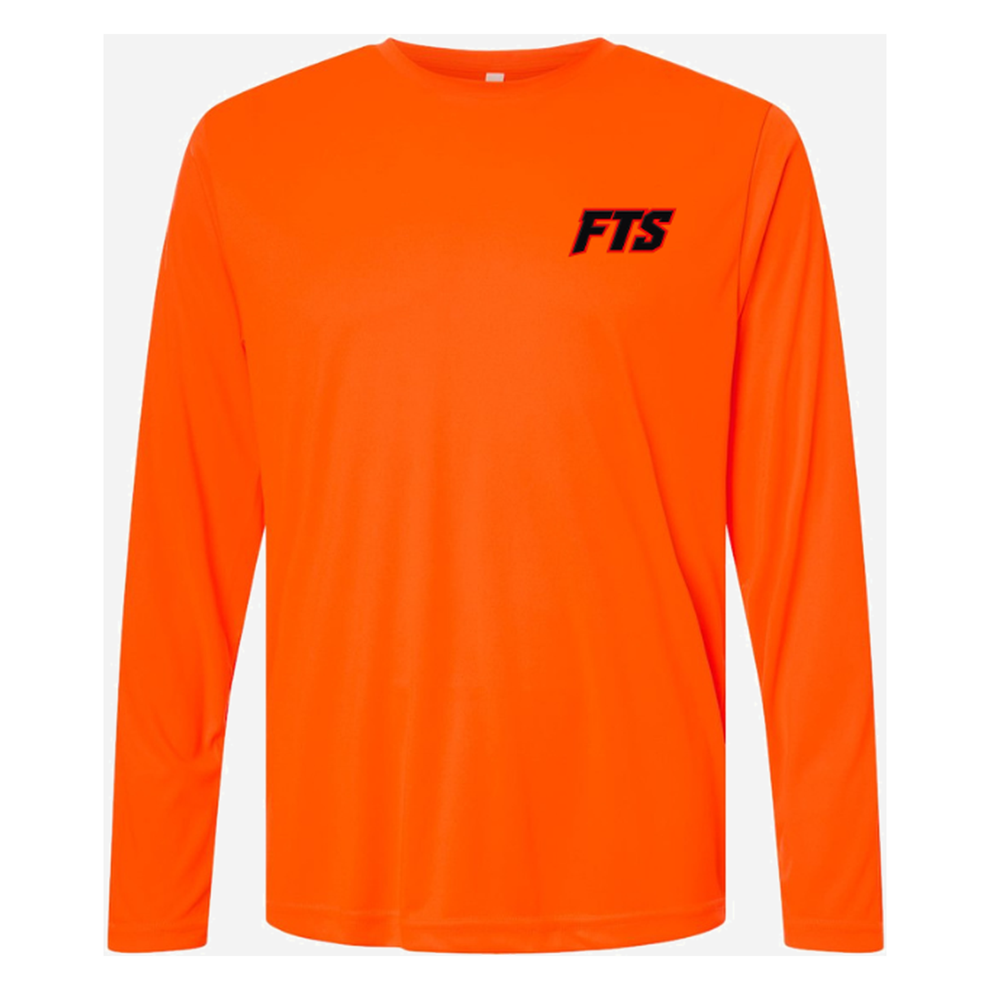 FTS Net Red – Men's Long Sleeve - Safety Orange - Front