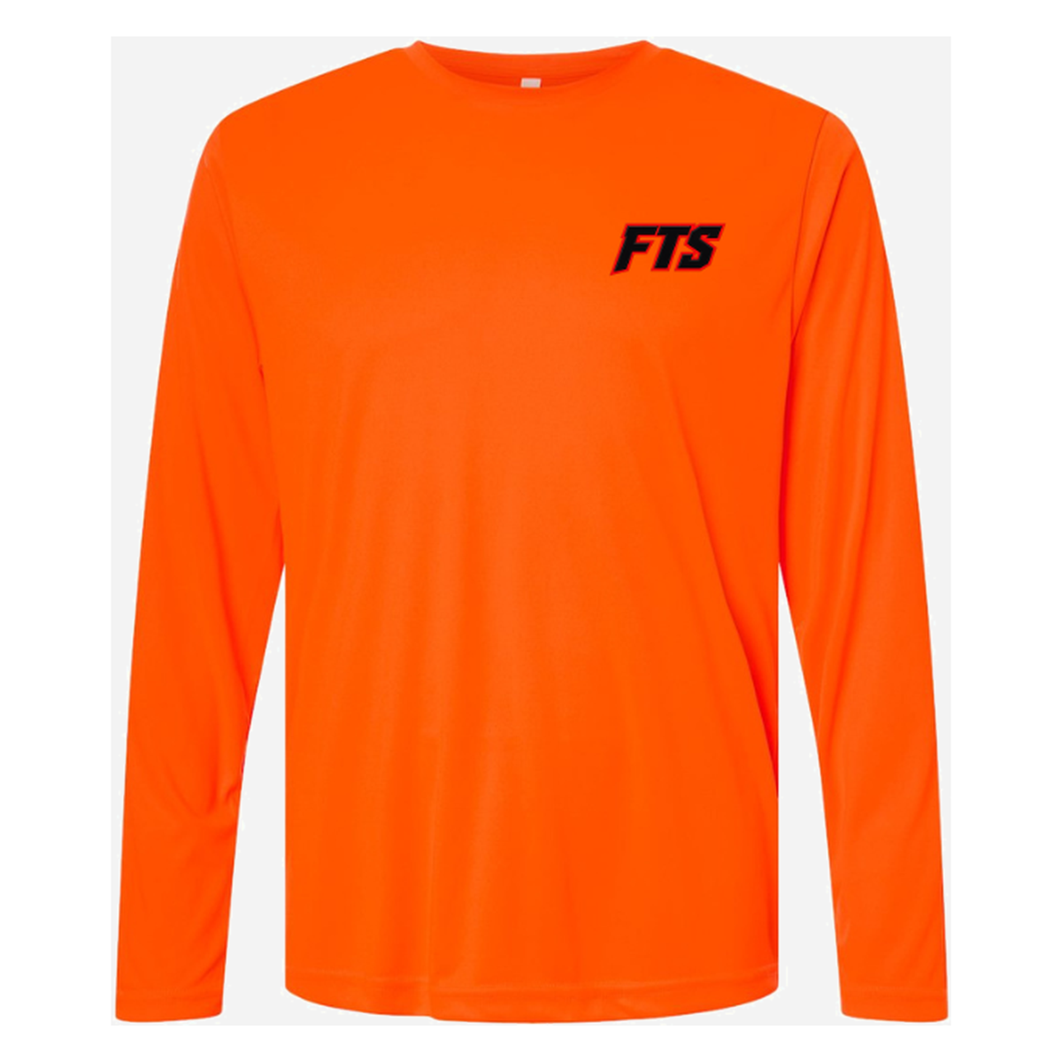 FTS Net Red – Men's Long Sleeve - Safety Orange - Front