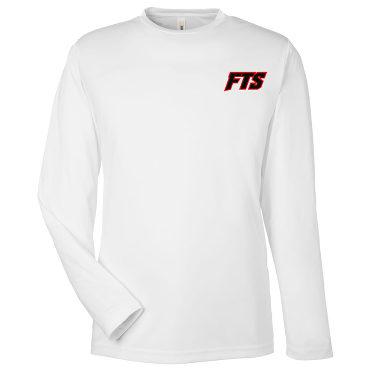 FTS Net Red – Men's Long Sleeve - White - Front