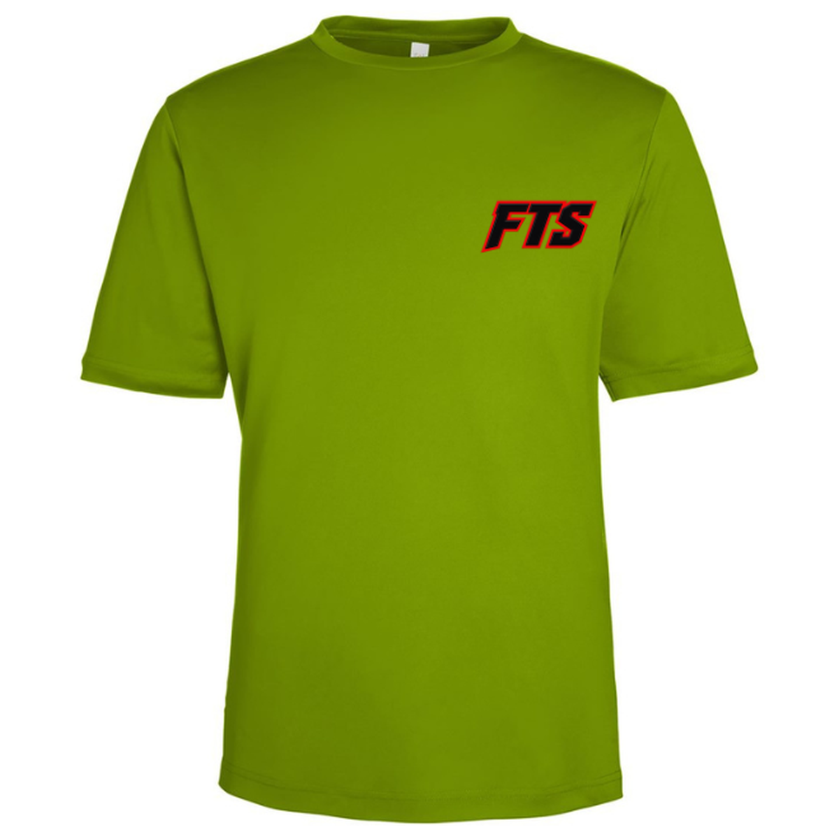 FTS Net Red – Men's Short Sleeve - Acid Green - Front