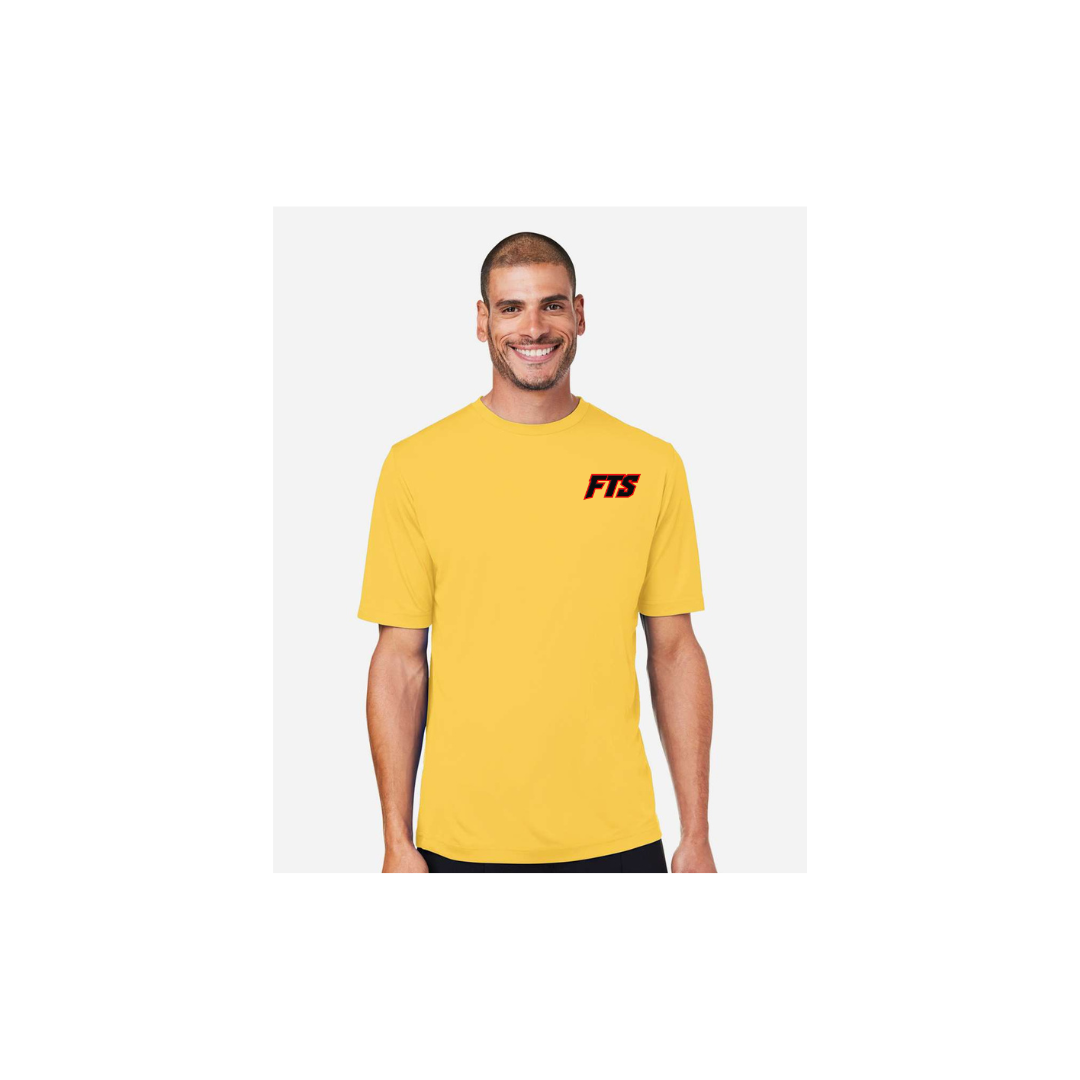 FTS Net Red – Men's Short Sleeve in Campus Gold - front logo view