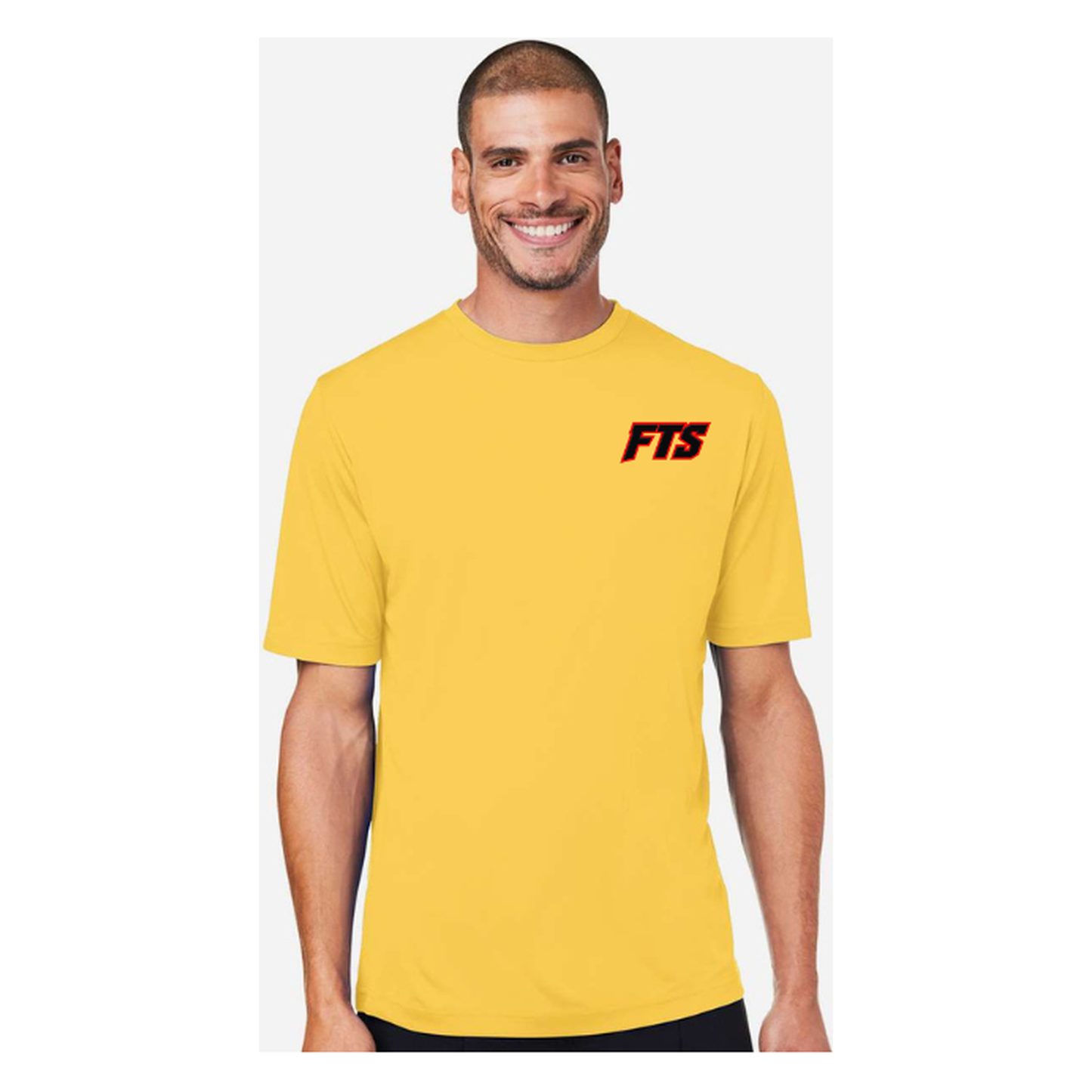 FTS Net Red – Men's Short Sleeve - Campus Gold - Front